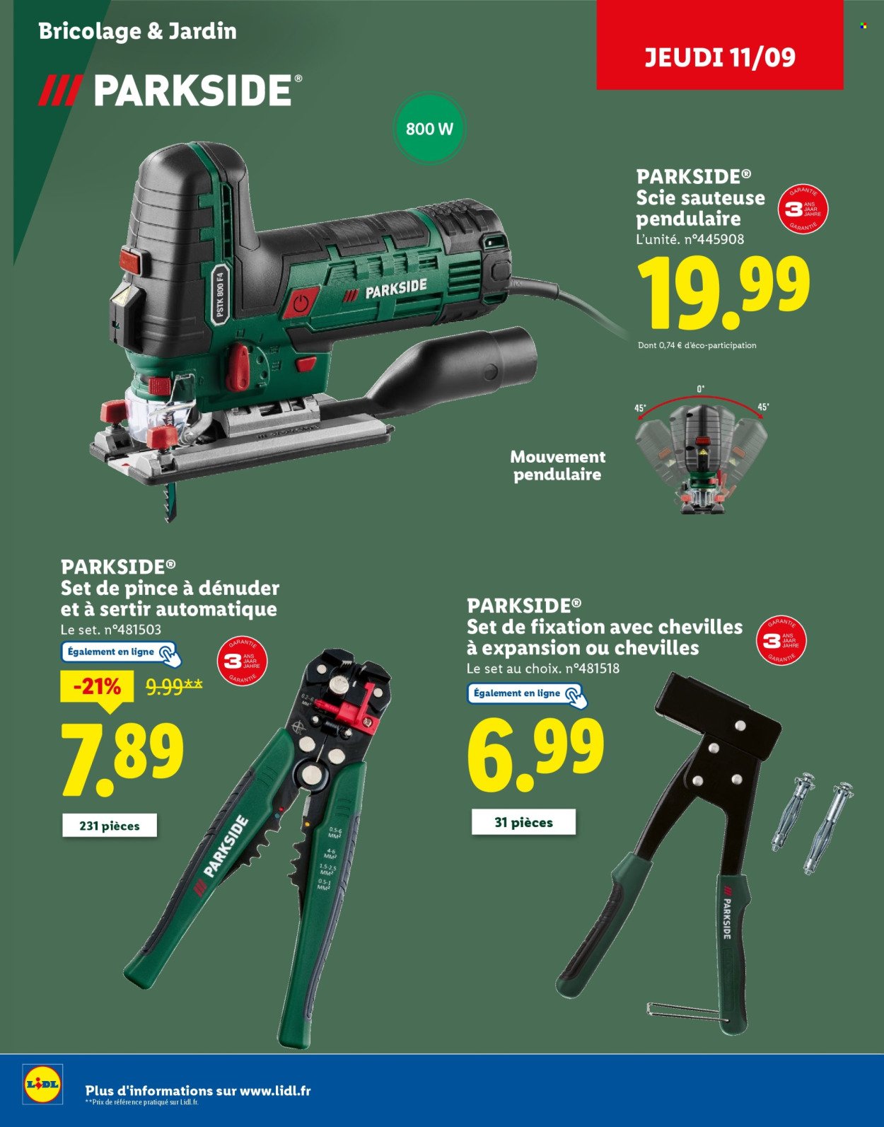Catalogue LIDL - Catalogue Parkside (2025-09-01 - 2025-09-18)