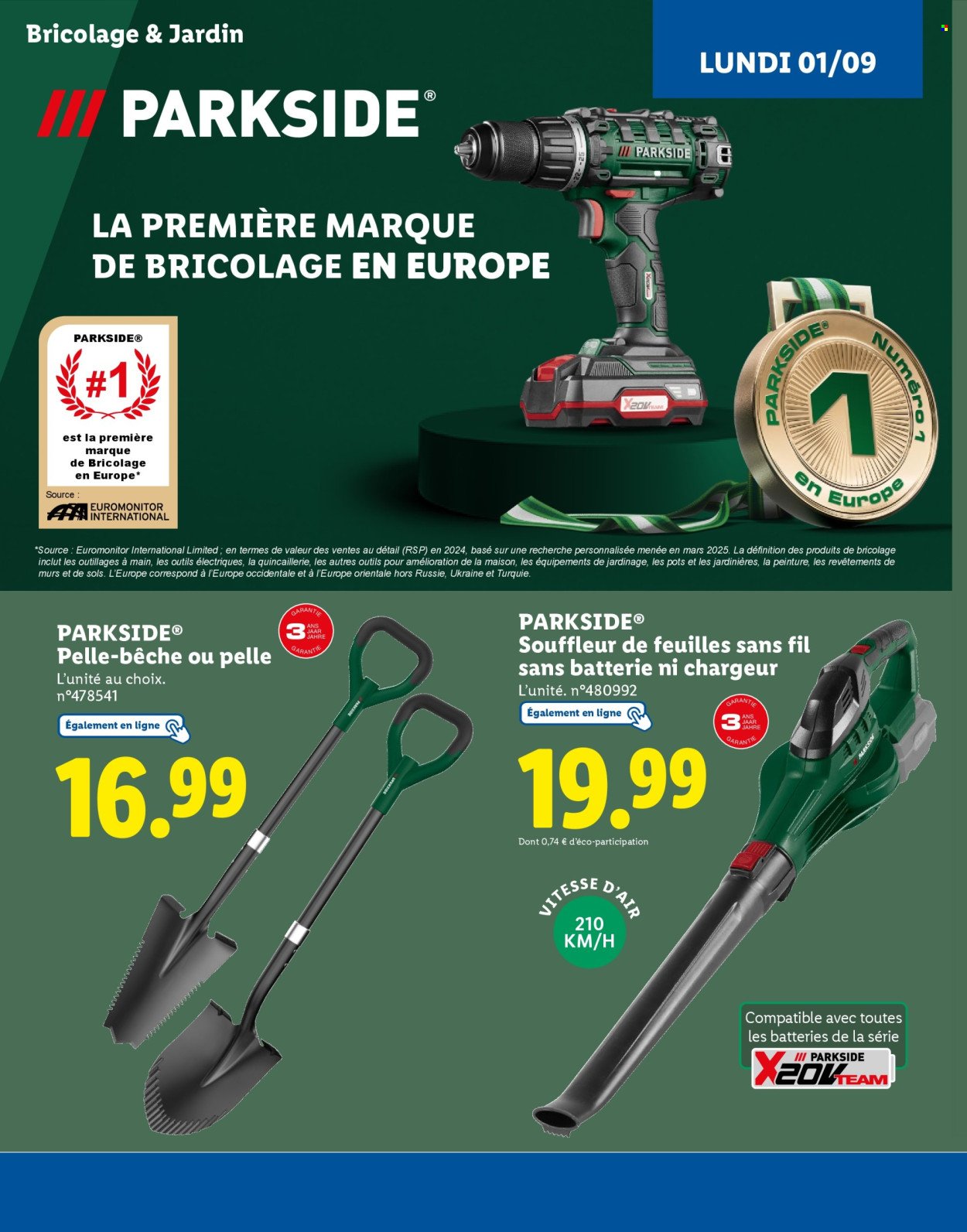 Catalogue LIDL - Catalogue Parkside (2025-09-01 - 2025-09-18)