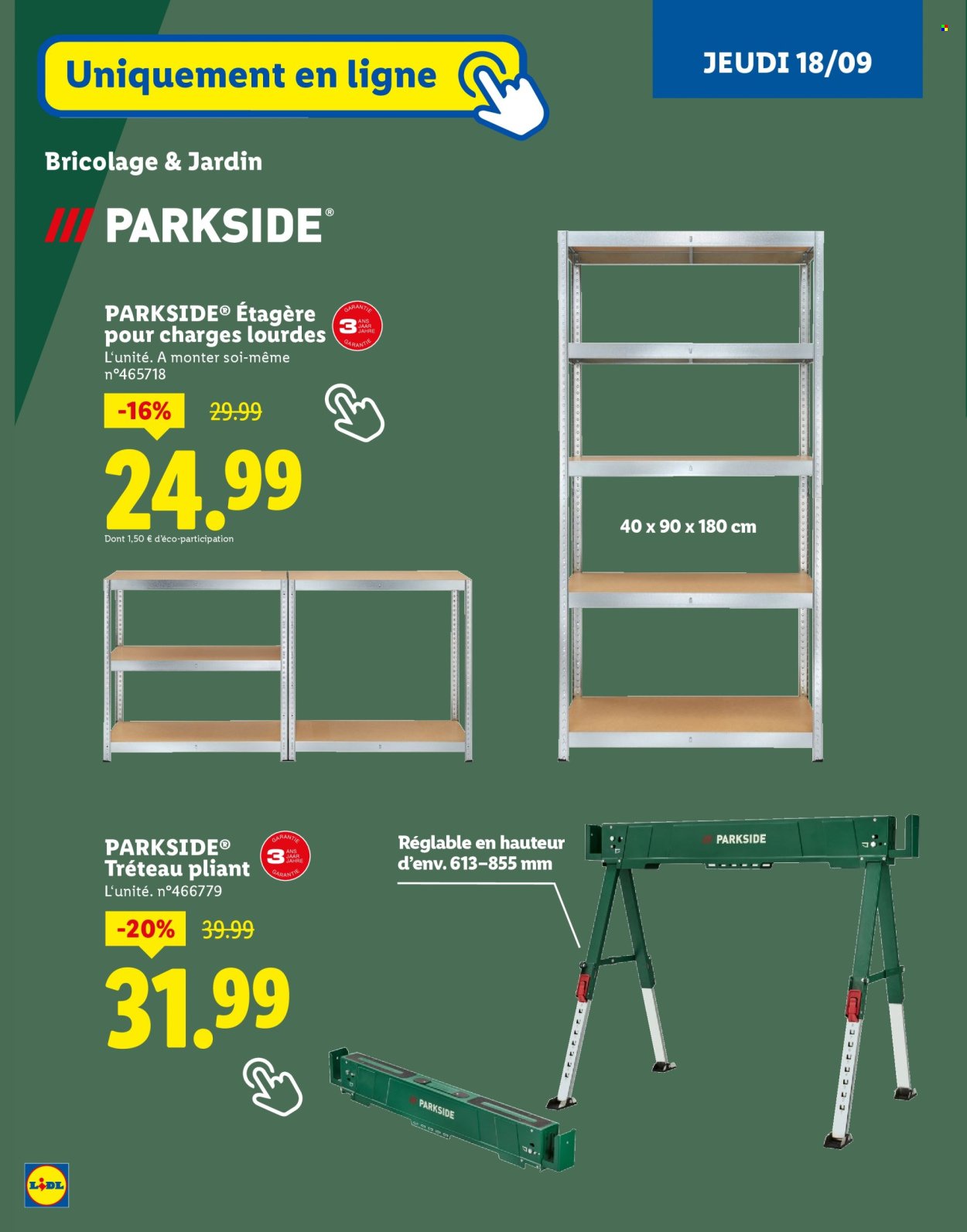 Catalogue LIDL - Catalogue Parkside (2025-09-01 - 2025-09-18)