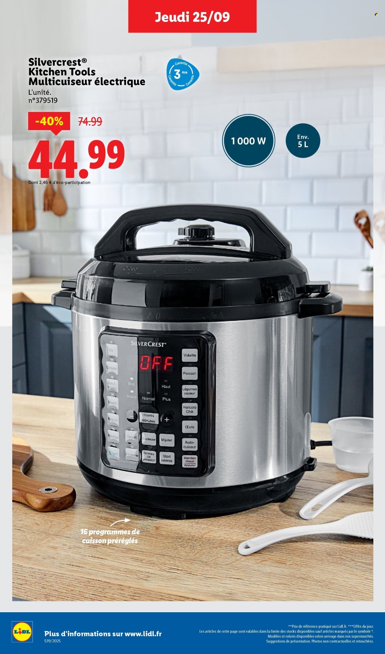 Catalogue LIDL - Les promos de la semaine (2025-09-25 - 2025-10-01)