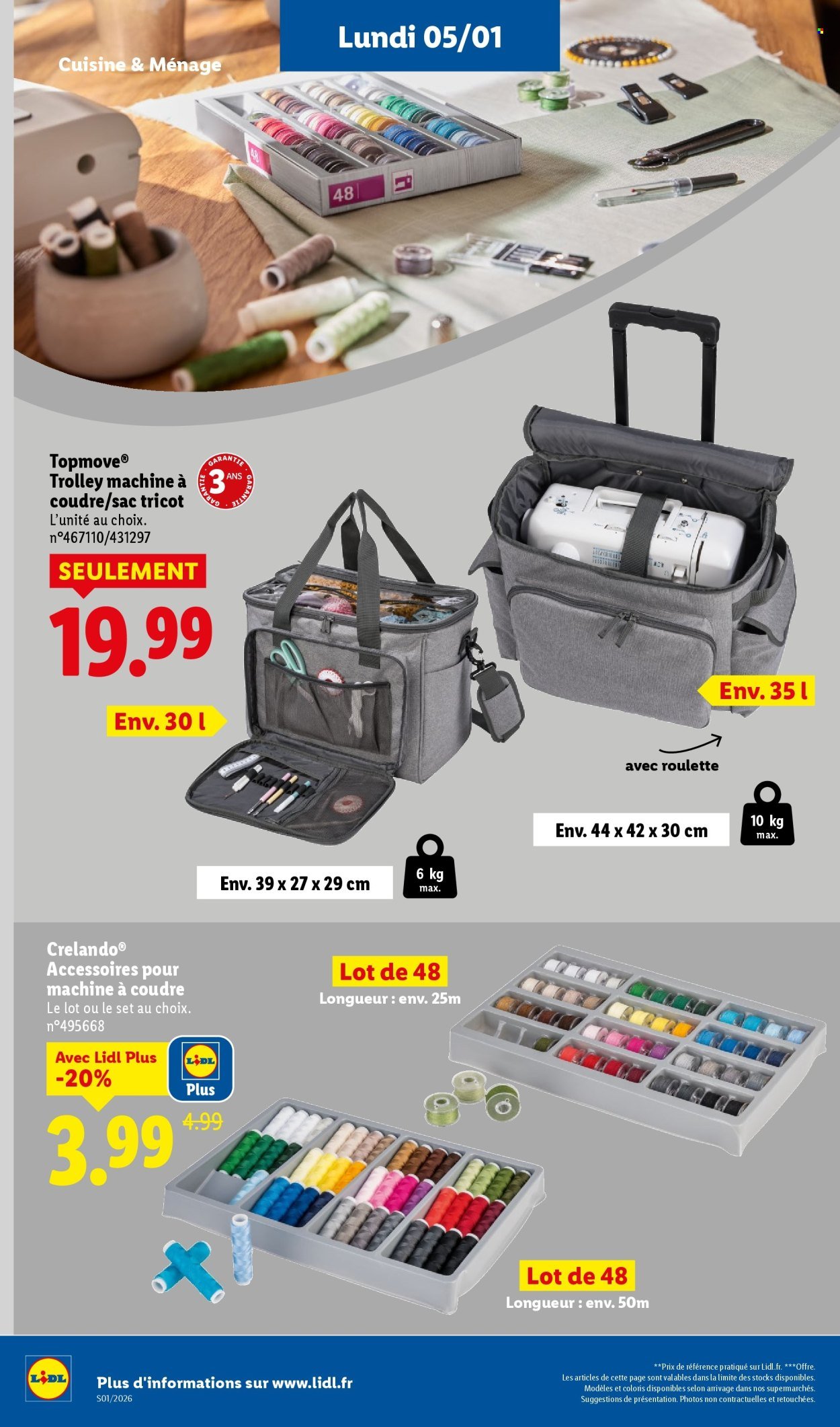 Catalogue LIDL - Les bonnes affaires de la semaine - (2026-01-03 - 2026-01-05)