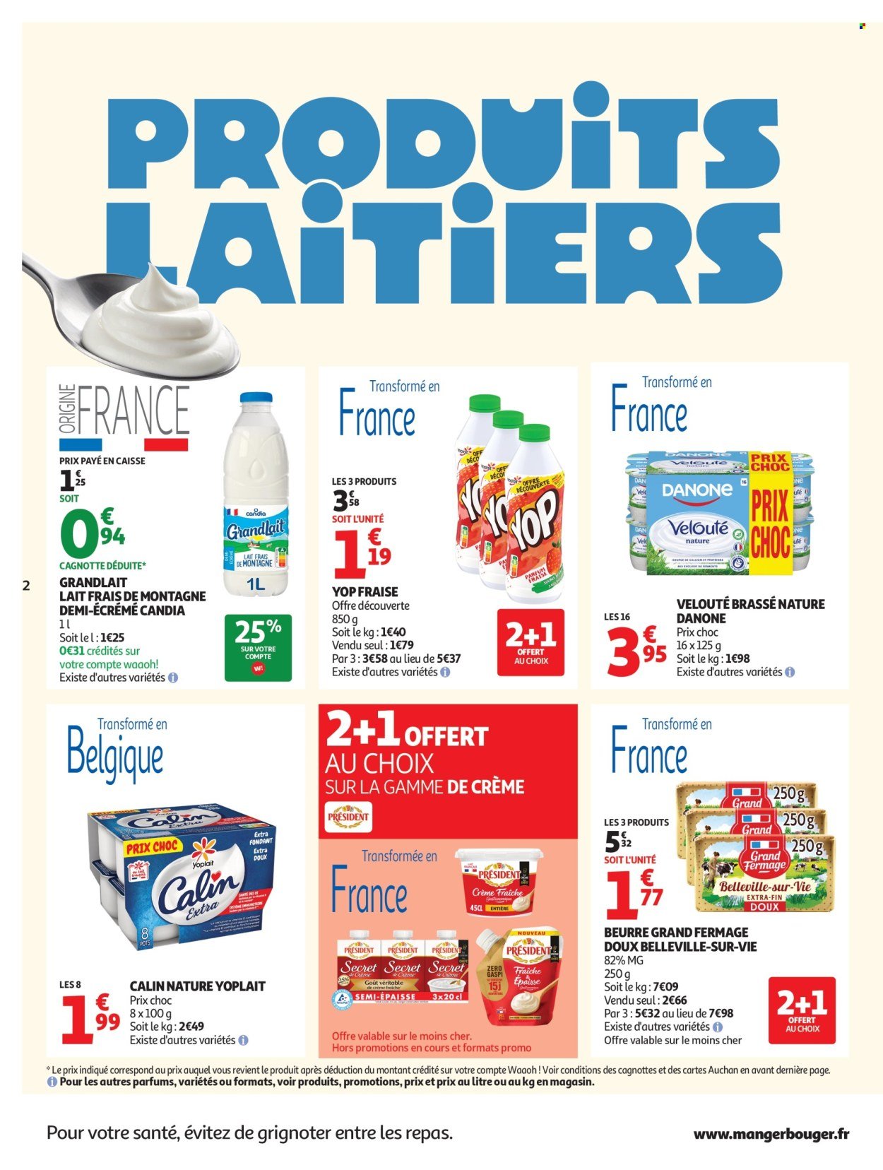 Catalogue AUCHAN - Produits laitiers hypers
