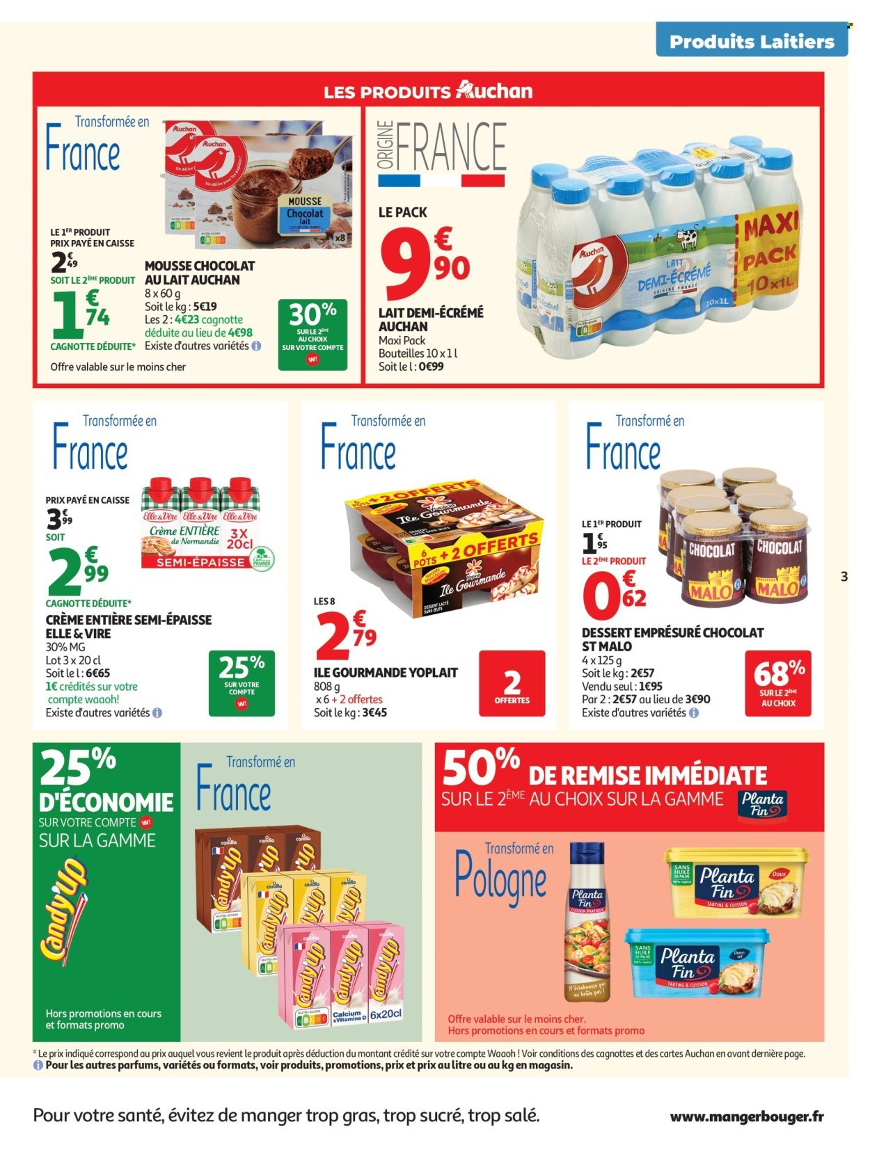 Catalogue AUCHAN - Produits laitiers hypers