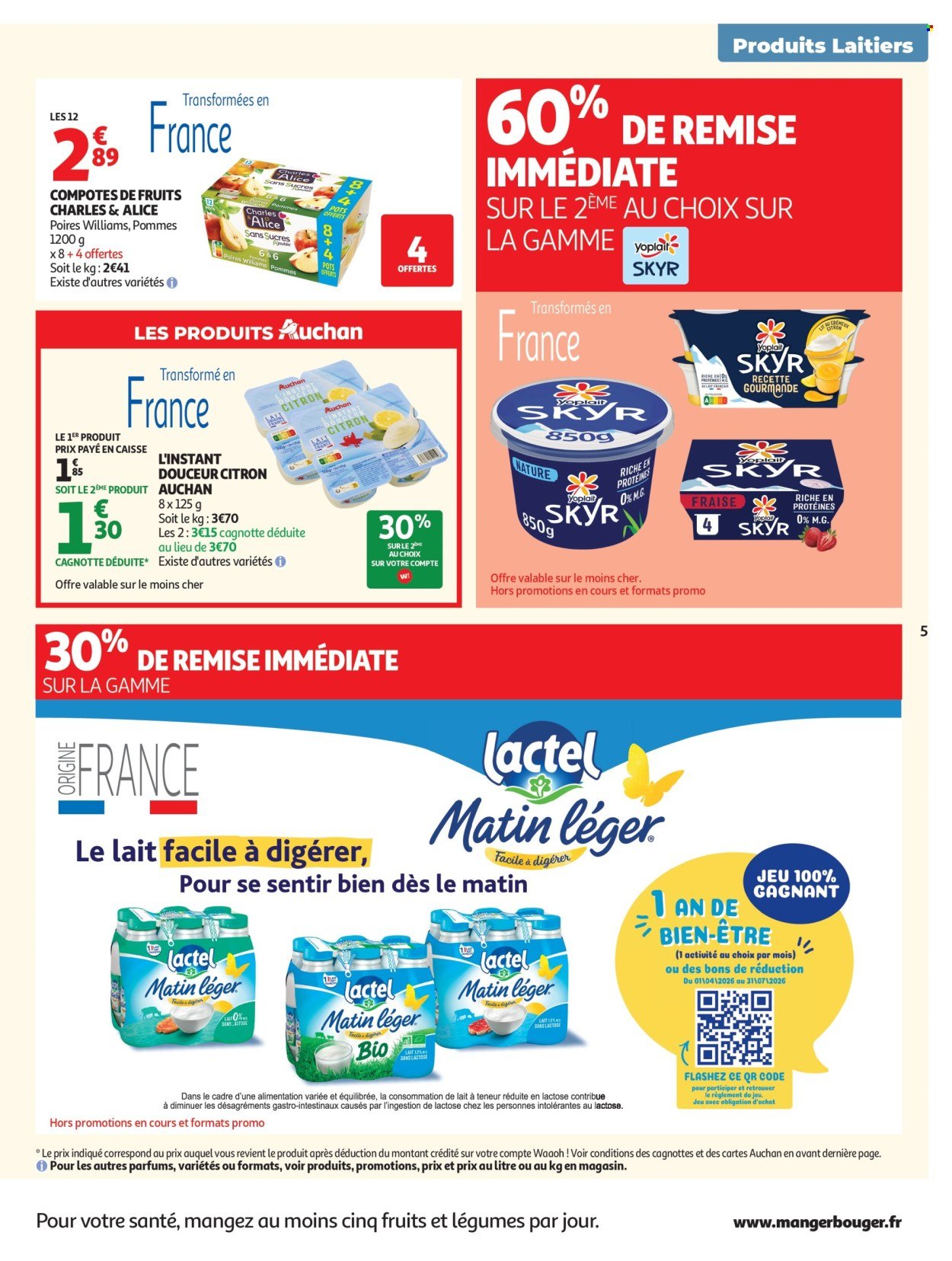 Catalogue AUCHAN - Produits laitiers hypers