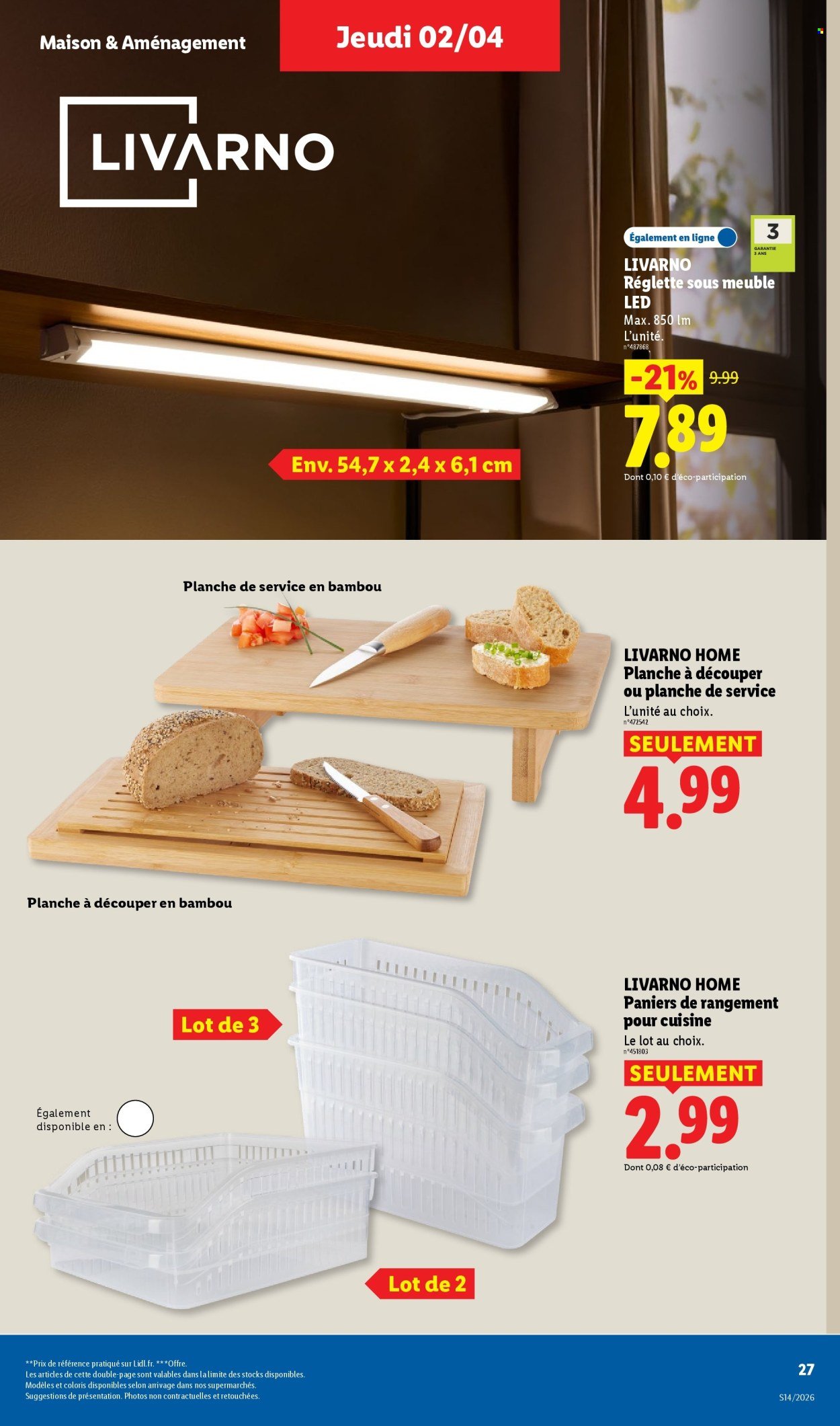 Catalogue LIDL - Les promos de la semaine (2026-04-02 - 2026-04-08)