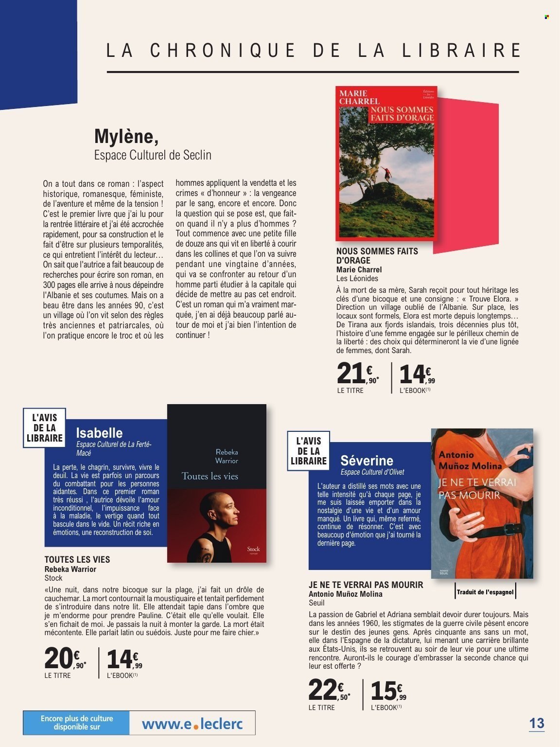 Catalogue E.LECLERC - GUIDE RENTREE LITTERAIRE (2025-09-02 - 2025-10-25)