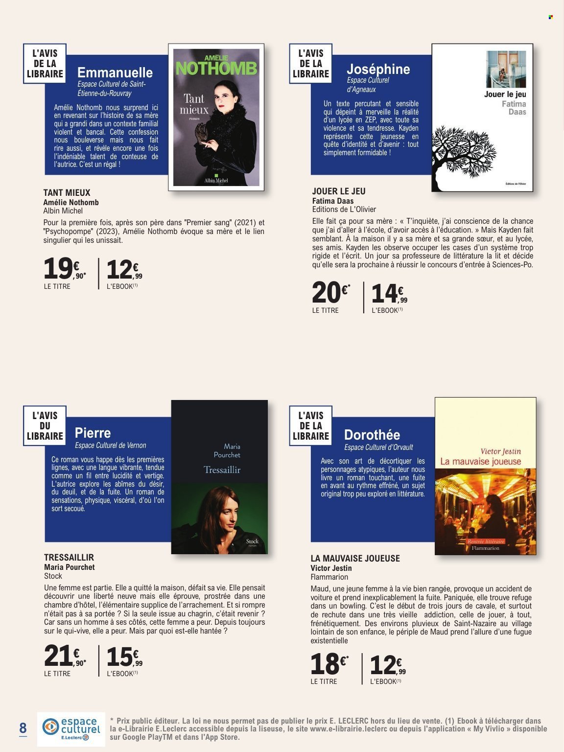 Catalogue E.LECLERC - GUIDE RENTREE LITTERAIRE (2025-09-02 - 2025-10-25)