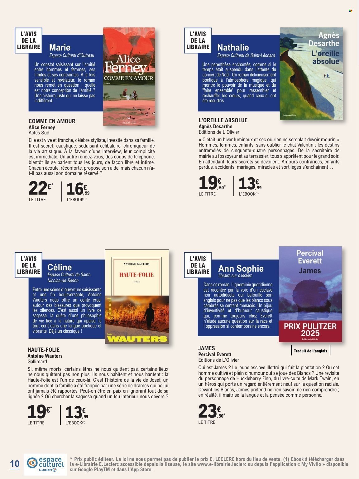 Catalogue E.LECLERC - GUIDE RENTREE LITTERAIRE (2025-09-02 - 2025-10-25)