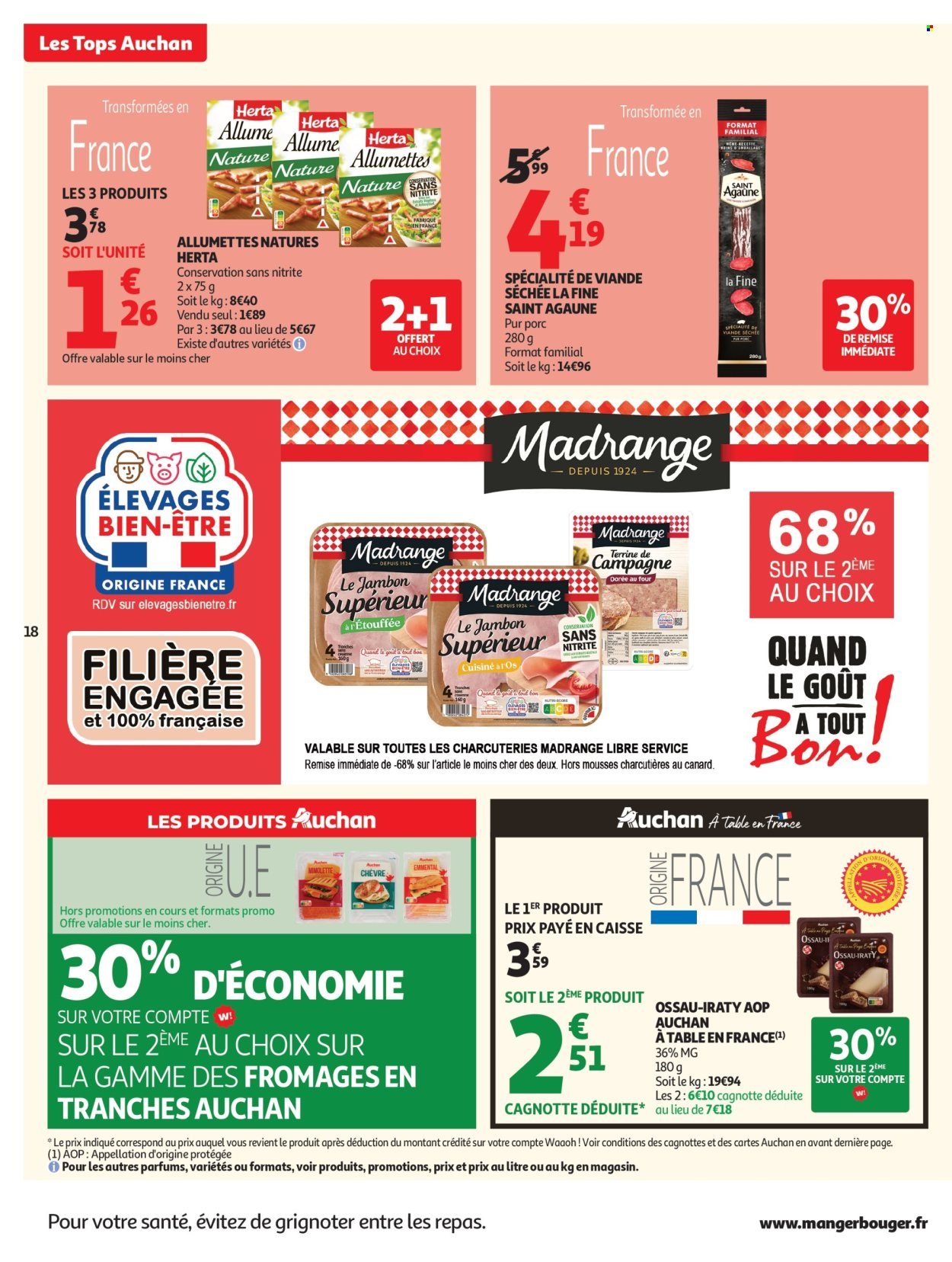 Catalogue AUCHAN - Tops, Halles hypers