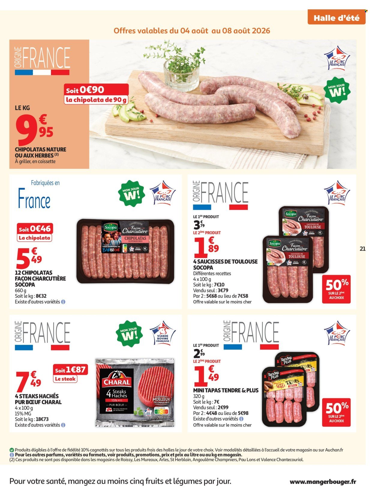 Catalogue AUCHAN - Tops, Halles hypers