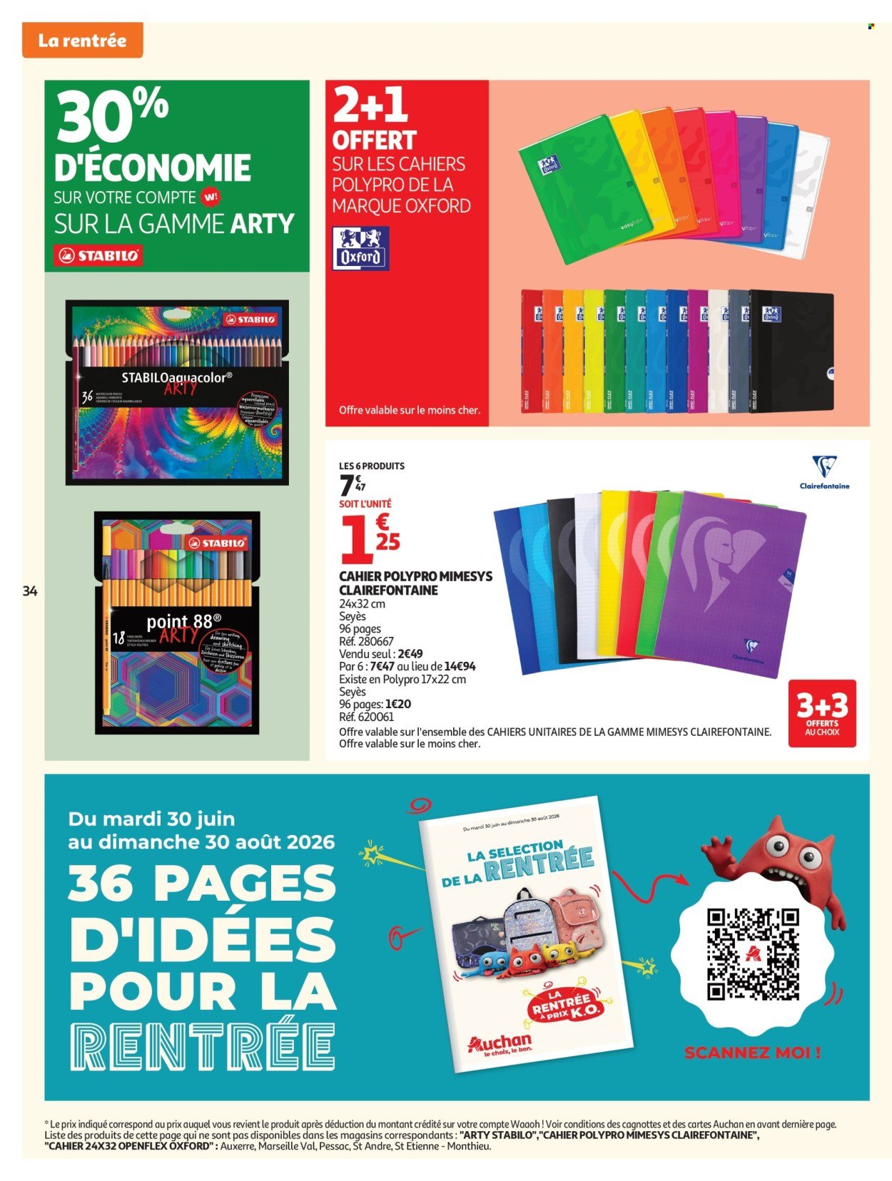 Catalogue AUCHAN - Tops, Halles hypers