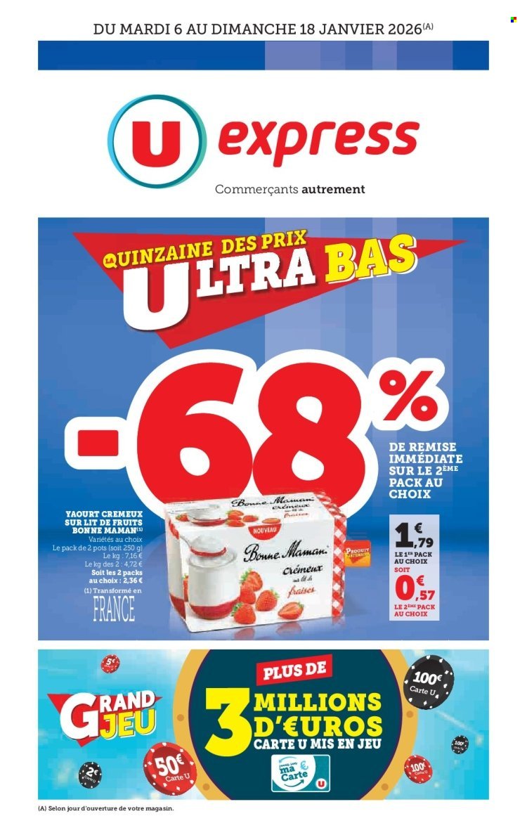 Catalogue U EXPRESS - Les prix bas de la semaine (2026-01-06 - 2026-01-18)