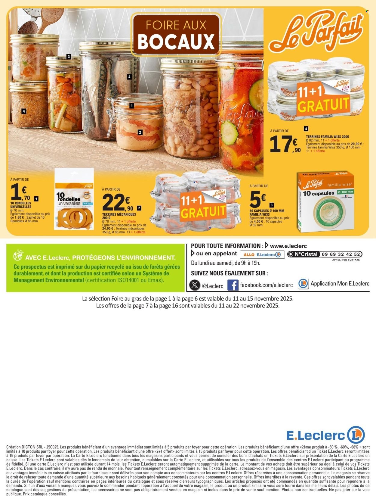 Catalogue E.LECLERC - FOIRE AU GRAS - DATES