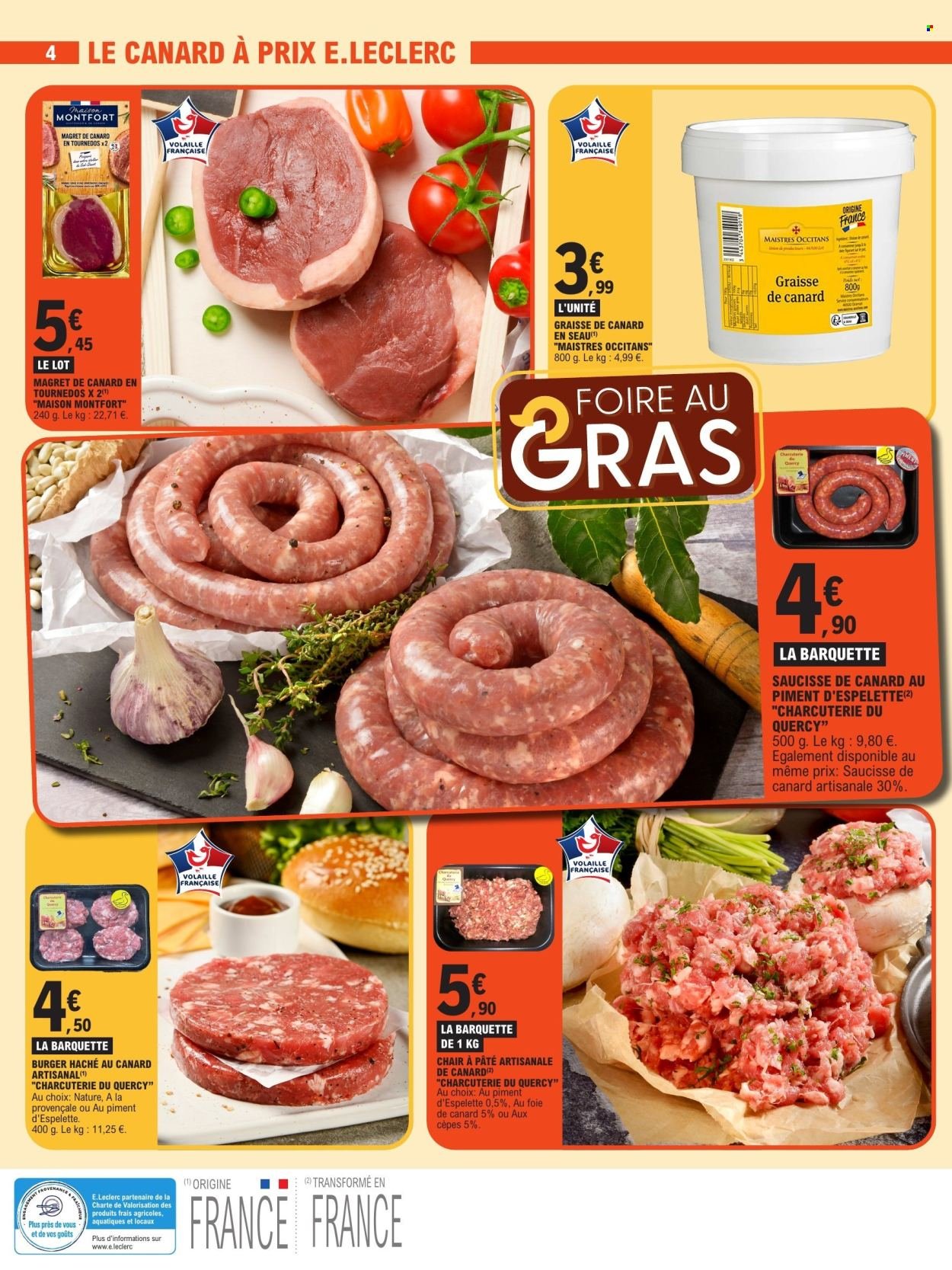 Catalogue E.LECLERC - FOIRE AU GRAS - DATES