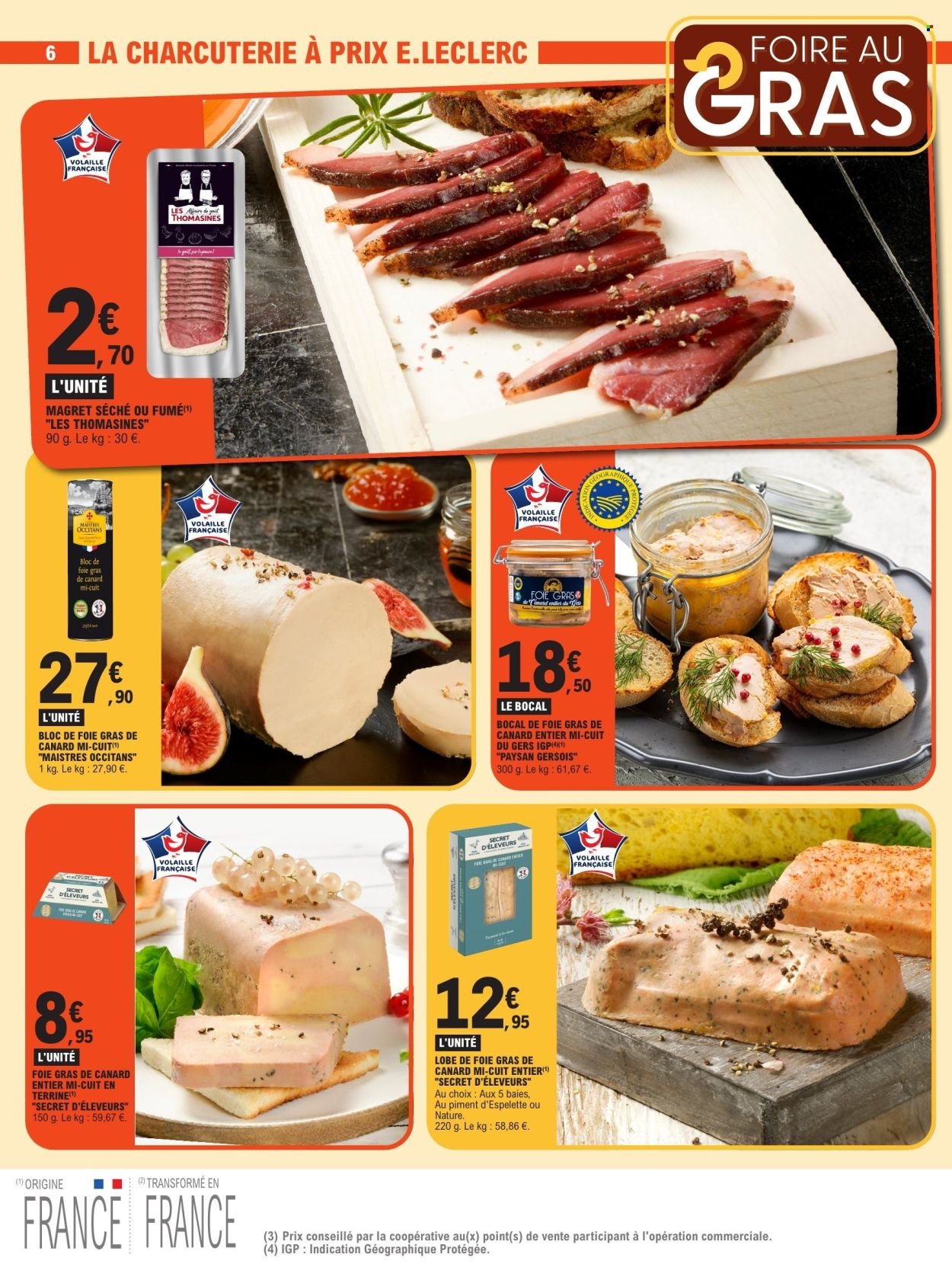 Catalogue E.LECLERC - FOIRE AU GRAS - DATES