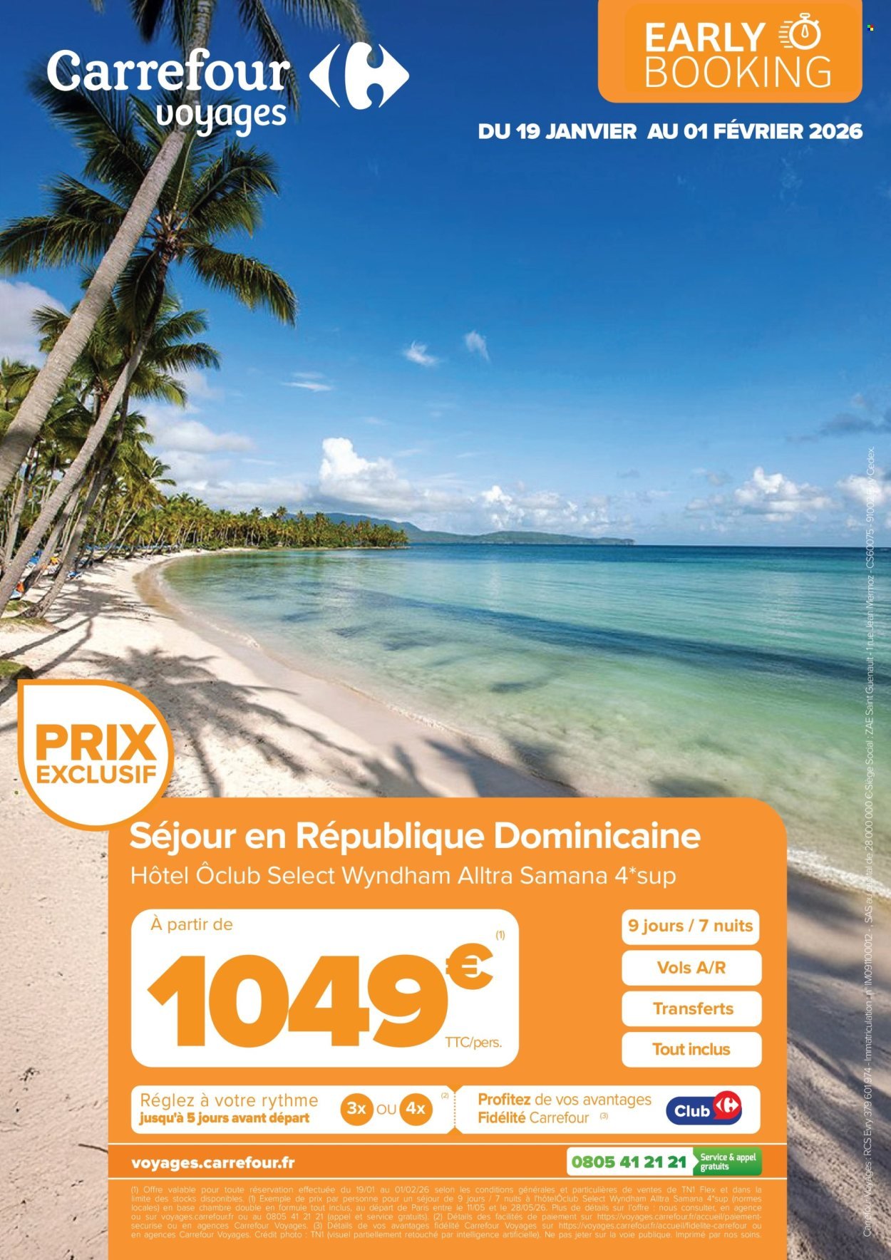 Catalogue CARREFOUR - RÉSERVEZ TÔT VOS VACANCES PRINTEMPS / ÉTÉ (2026-01-19 - 2026-02-01)