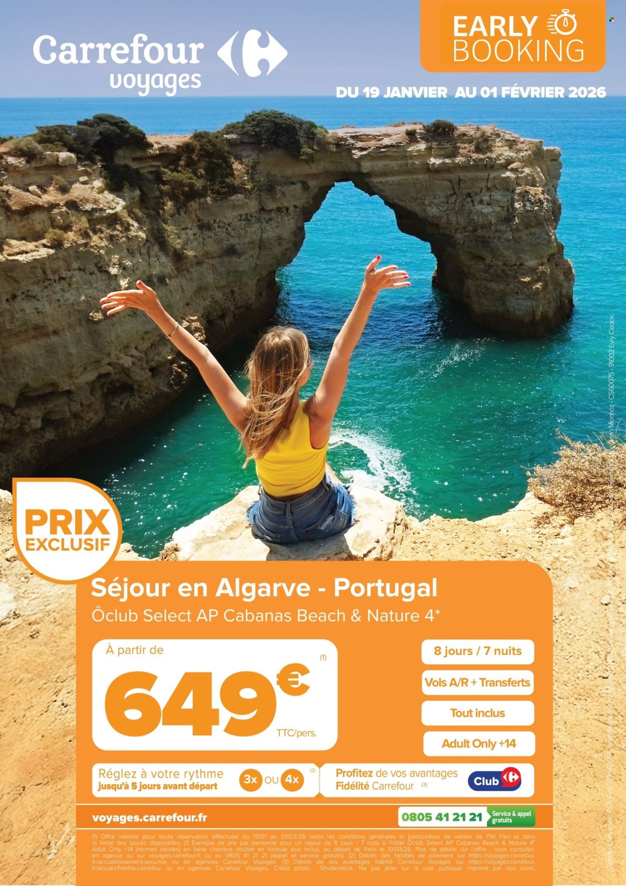 Catalogue CARREFOUR - RÉSERVEZ TÔT VOS VACANCES PRINTEMPS / ÉTÉ (2026-01-19 - 2026-02-01)