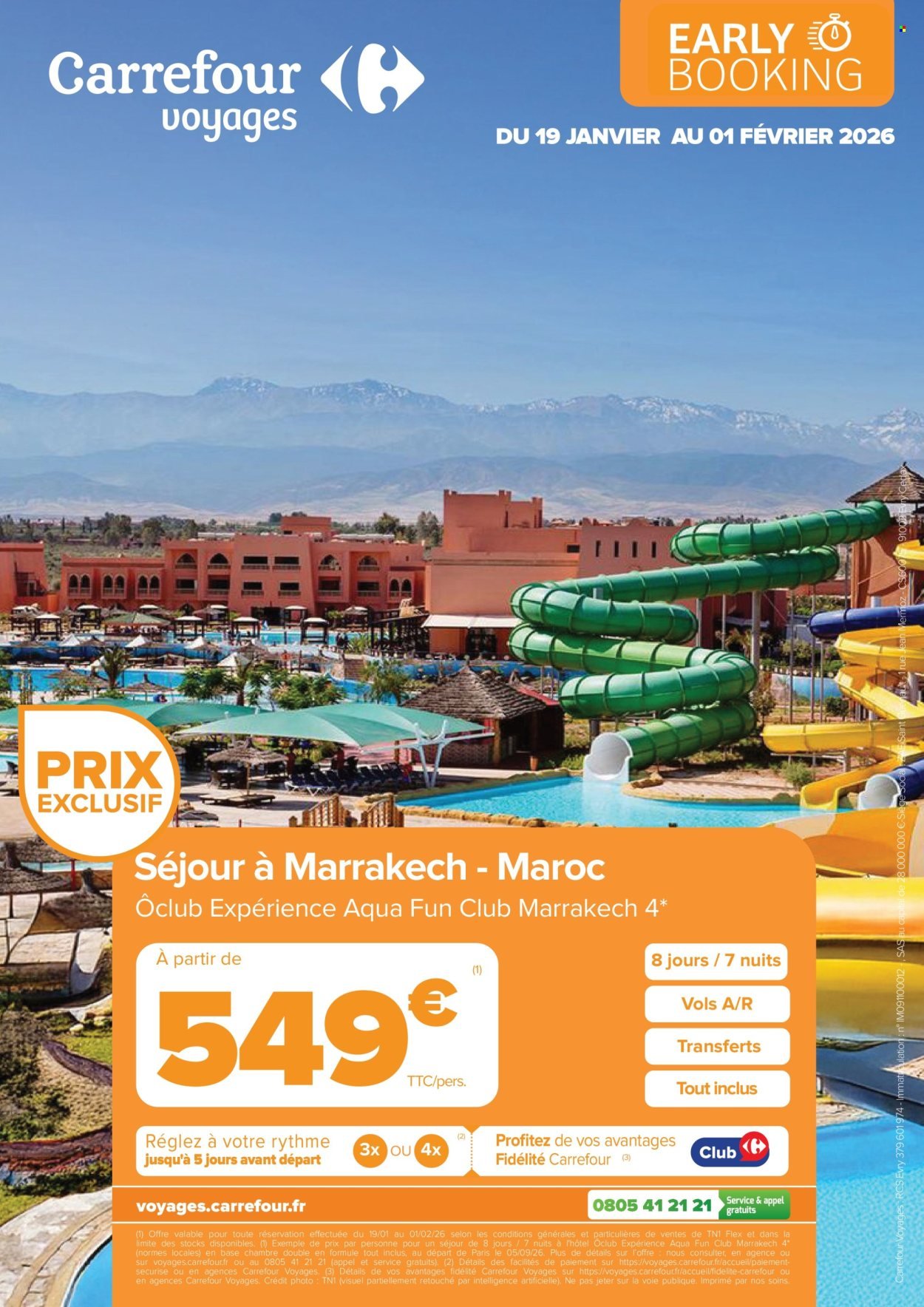 Catalogue CARREFOUR - RÉSERVEZ TÔT VOS VACANCES PRINTEMPS / ÉTÉ (2026-01-19 - 2026-02-01)