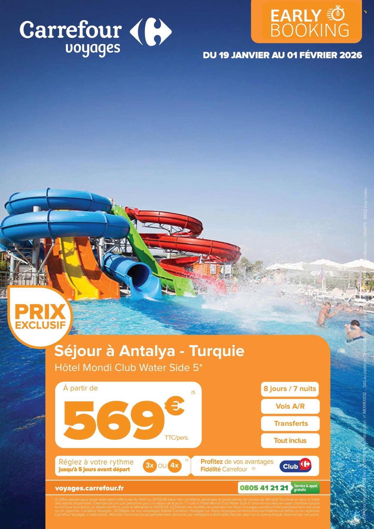 Catalogue CARREFOUR - RÉSERVEZ TÔT VOS VACANCES PRINTEMPS / ÉTÉ (2026-01-19 - 2026-02-01)