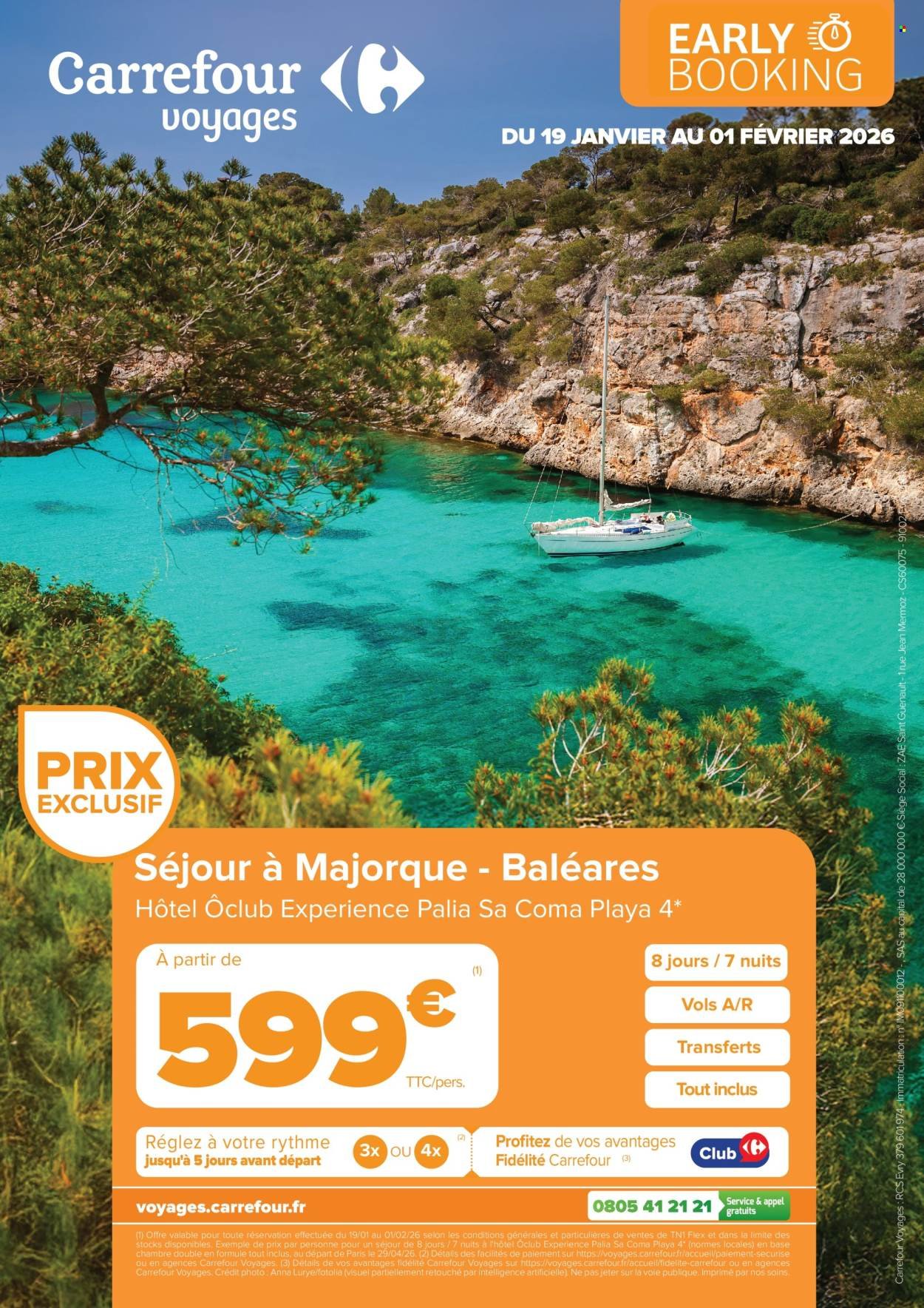 Catalogue CARREFOUR - RÉSERVEZ TÔT VOS VACANCES PRINTEMPS / ÉTÉ (2026-01-19 - 2026-02-01)