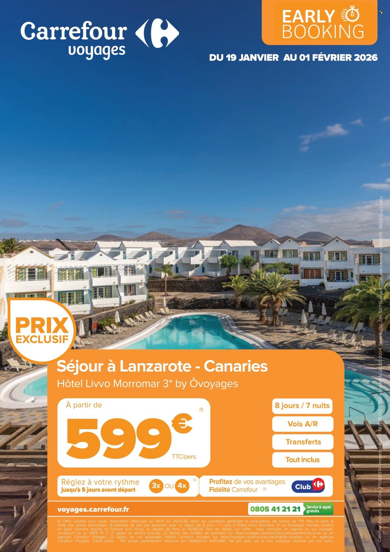 Catalogue CARREFOUR - RÉSERVEZ TÔT VOS VACANCES PRINTEMPS / ÉTÉ (2026-01-19 - 2026-02-01)