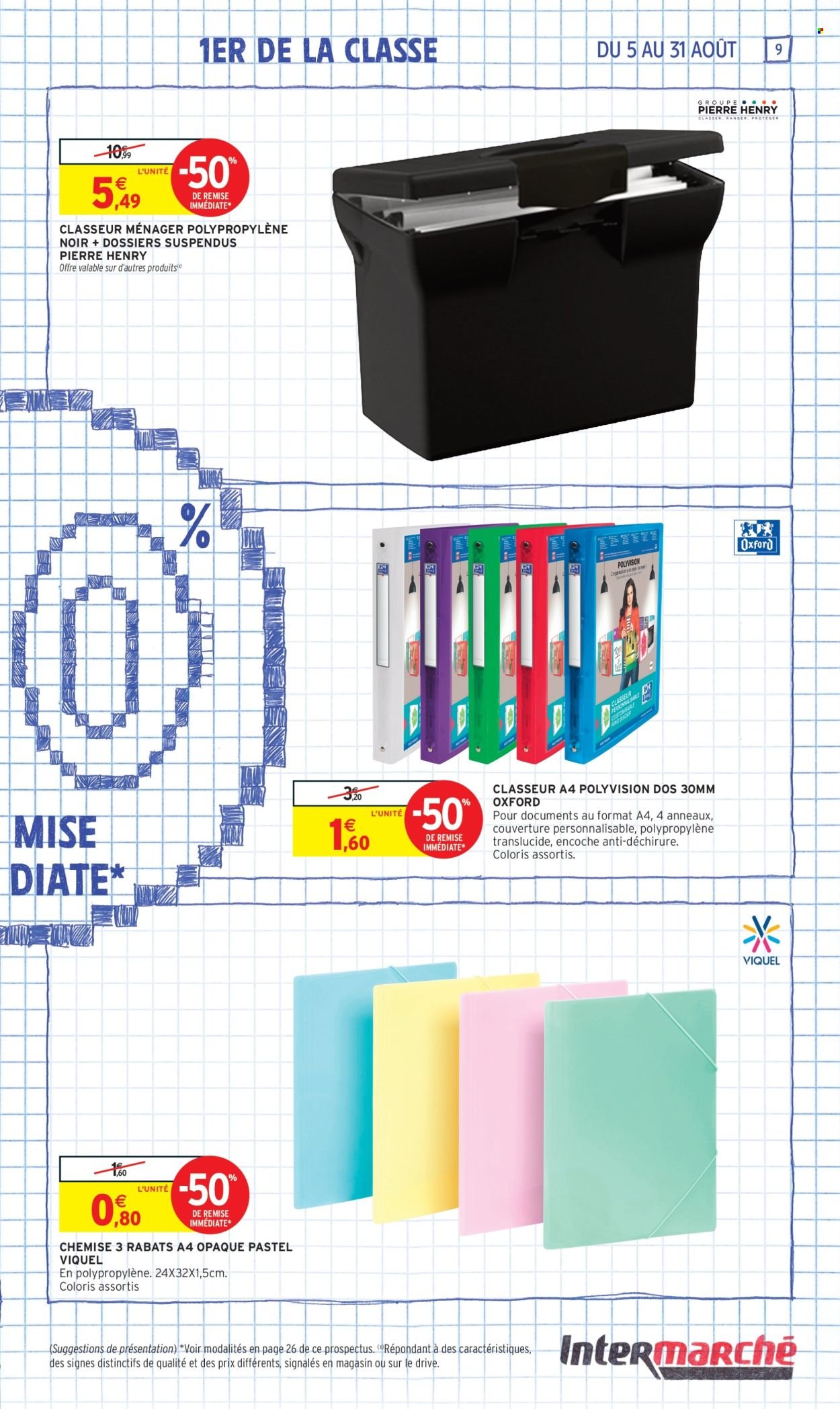 Catalogue INTERMARCHÉ - 70% en avantage carte sur une sélection rentrée des classes (2025-08-05 - 2025-08-31)