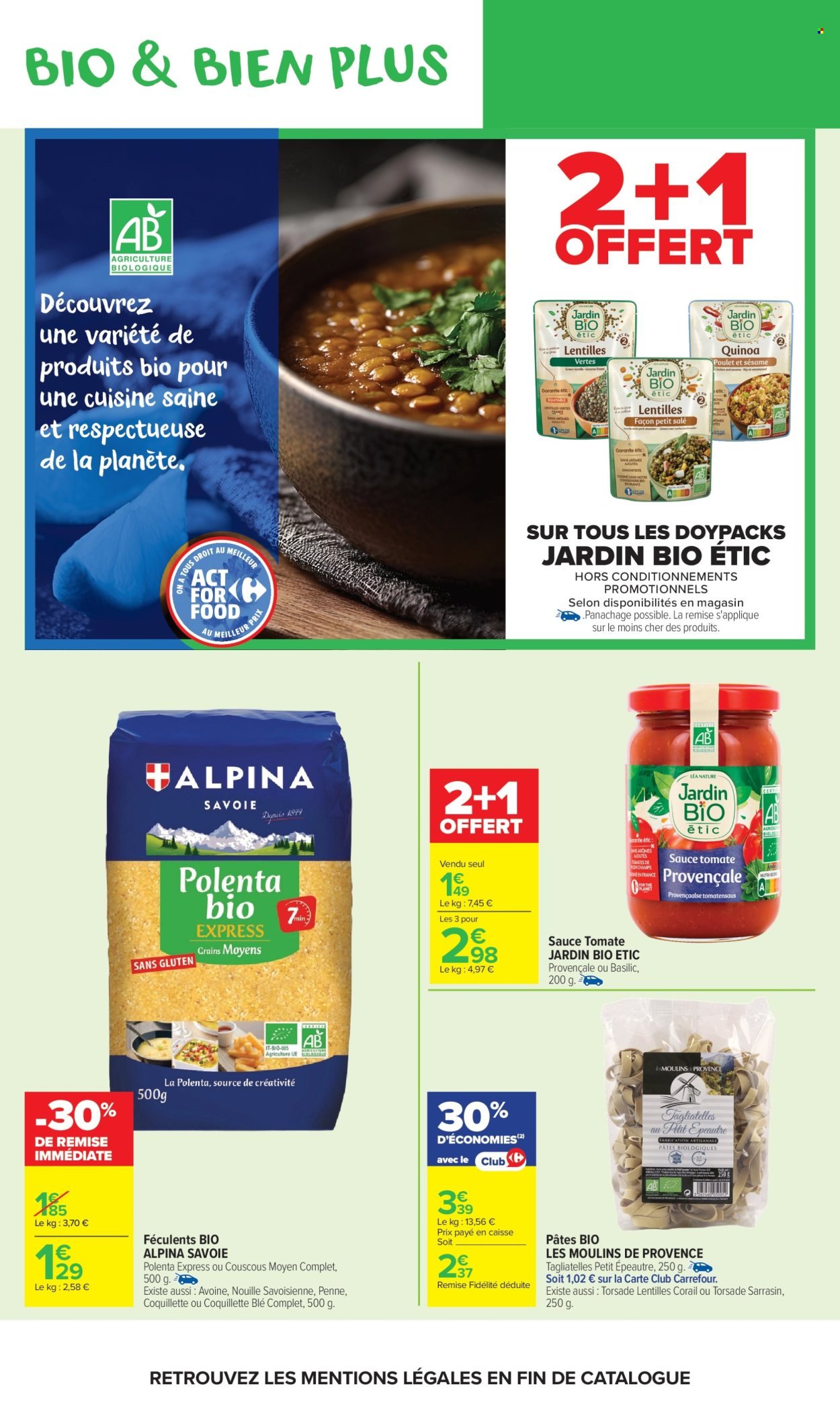 Catalogue CARREFOUR MARKET - AVEC LE CLUB CARREFOUR GOÛTEZ AU BIO LE MOINS CHER DE FRANCE
