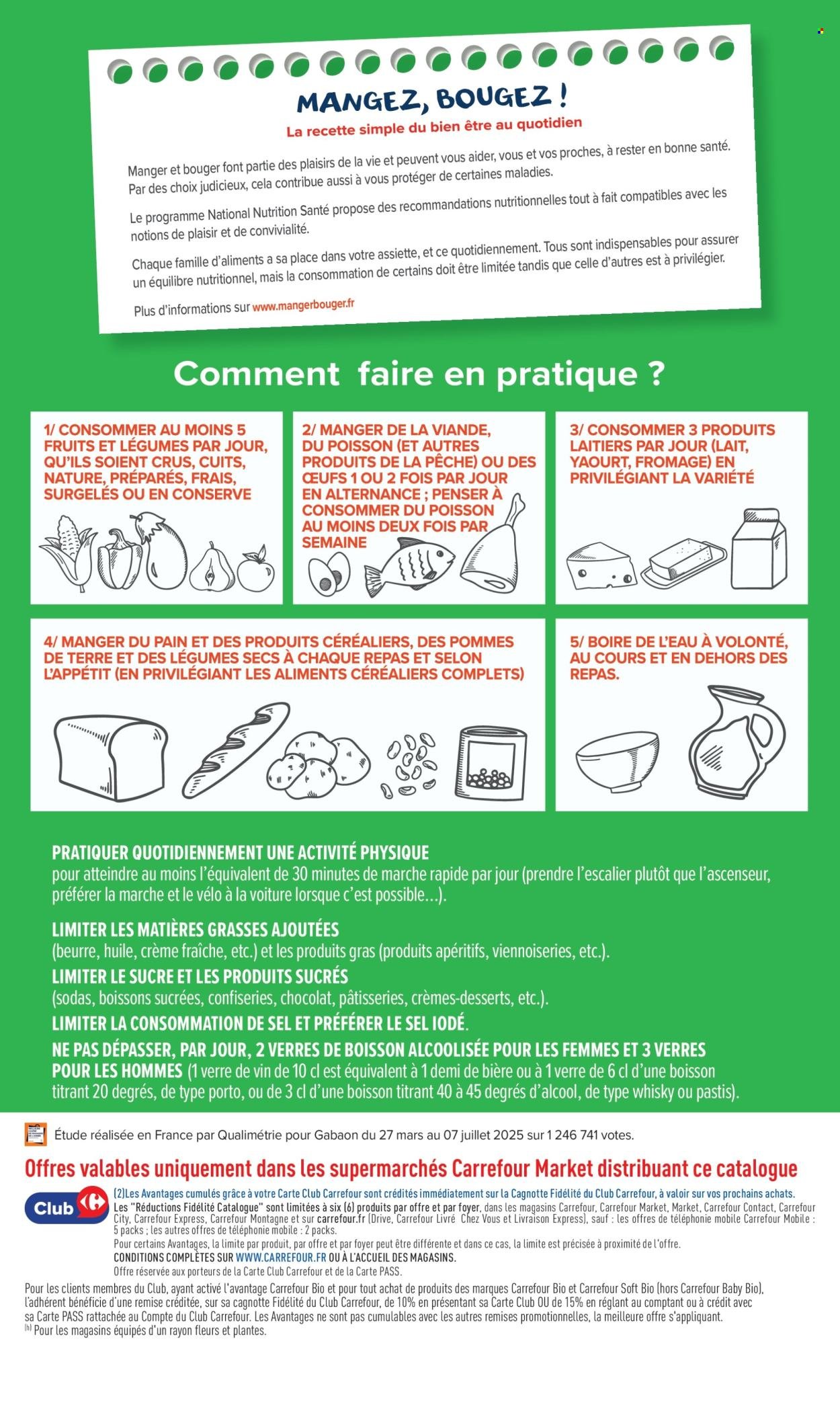 Catalogue CARREFOUR MARKET - AVEC LE CLUB CARREFOUR GOÛTEZ AU BIO LE MOINS CHER DE FRANCE