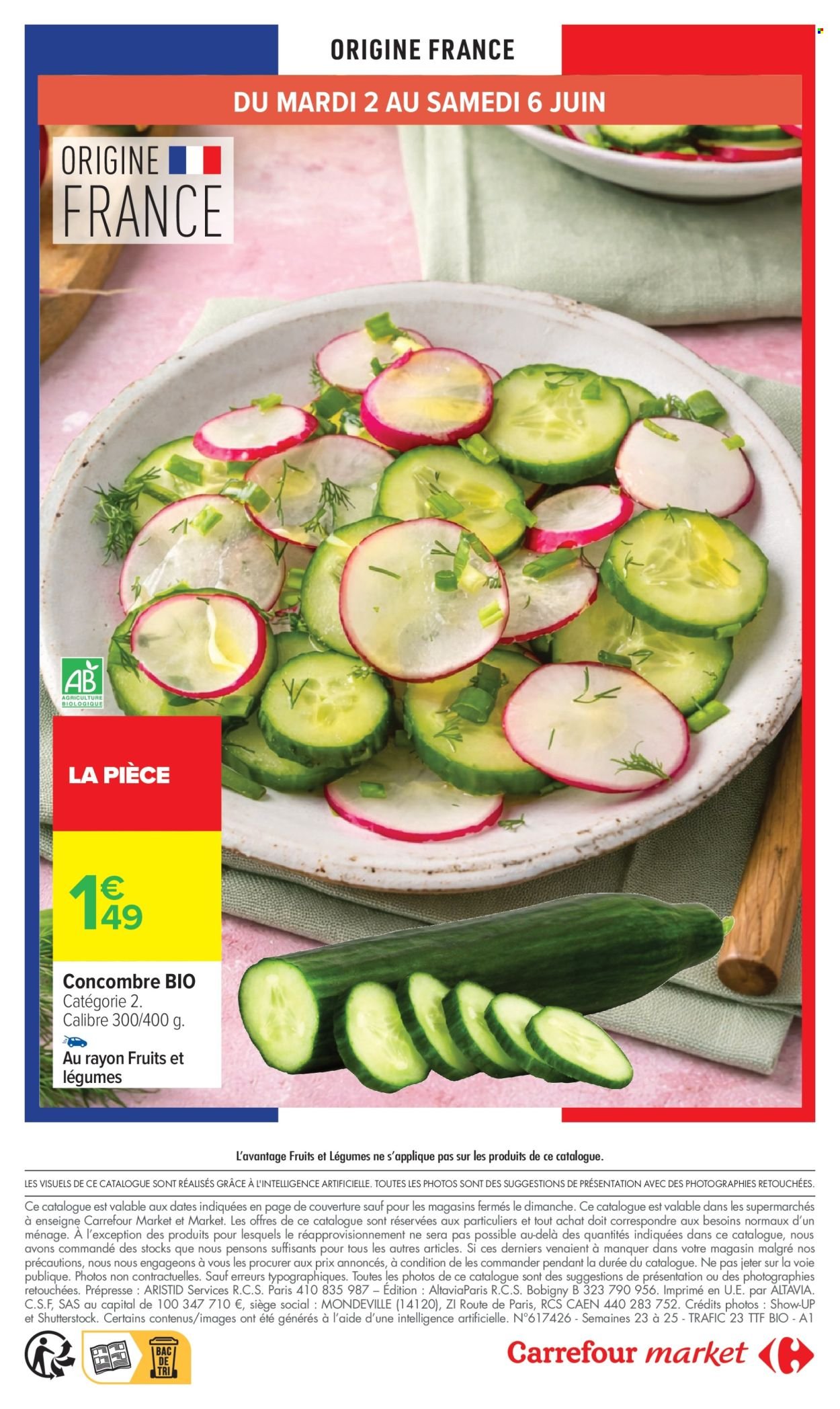 Catalogue CARREFOUR MARKET - AVEC LE CLUB CARREFOUR GOÛTEZ AU BIO LE MOINS CHER DE FRANCE