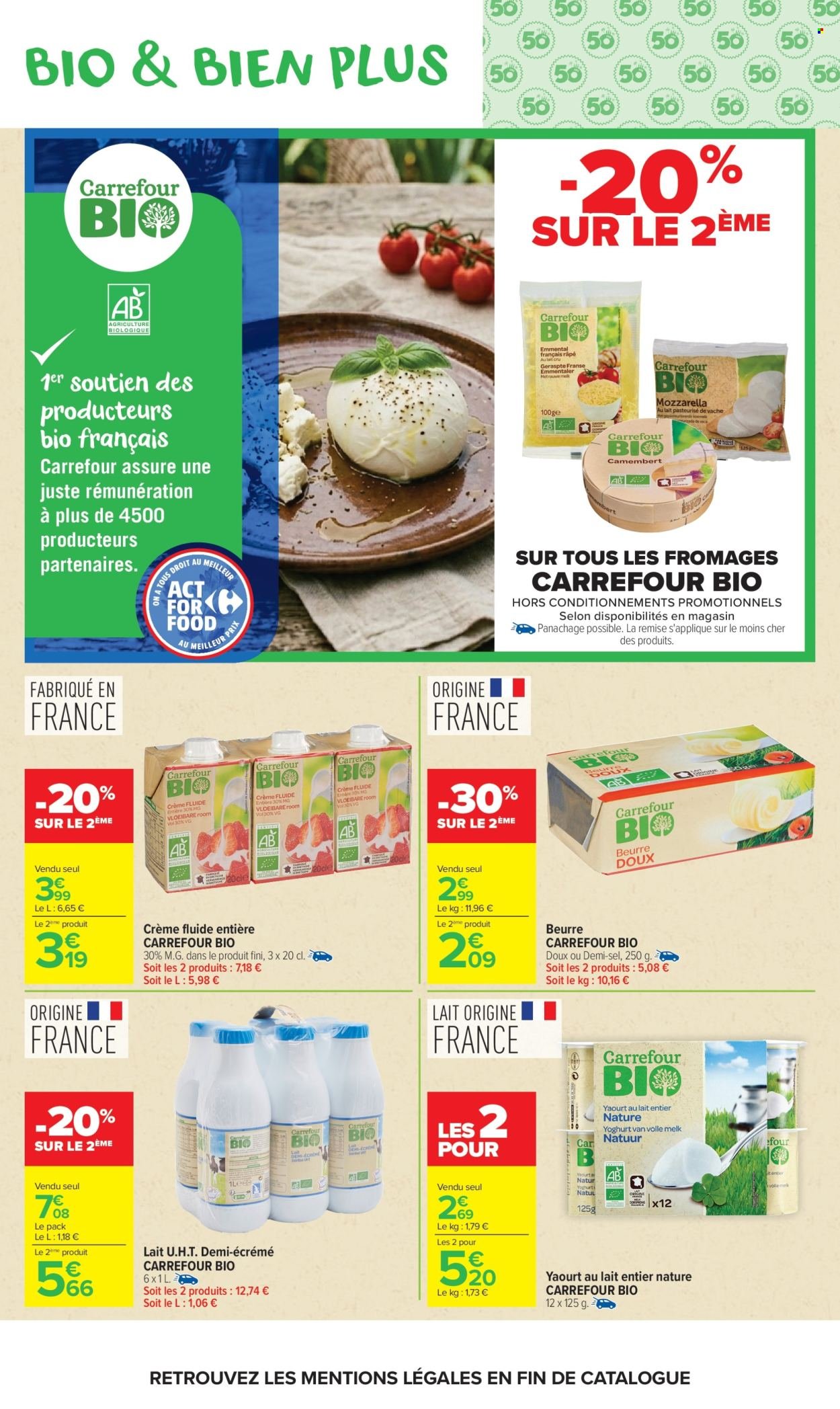 Catalogue CARREFOUR MARKET - AVEC LE CLUB CARREFOUR GOÛTEZ AU BIO LE MOINS CHER DE FRANCE