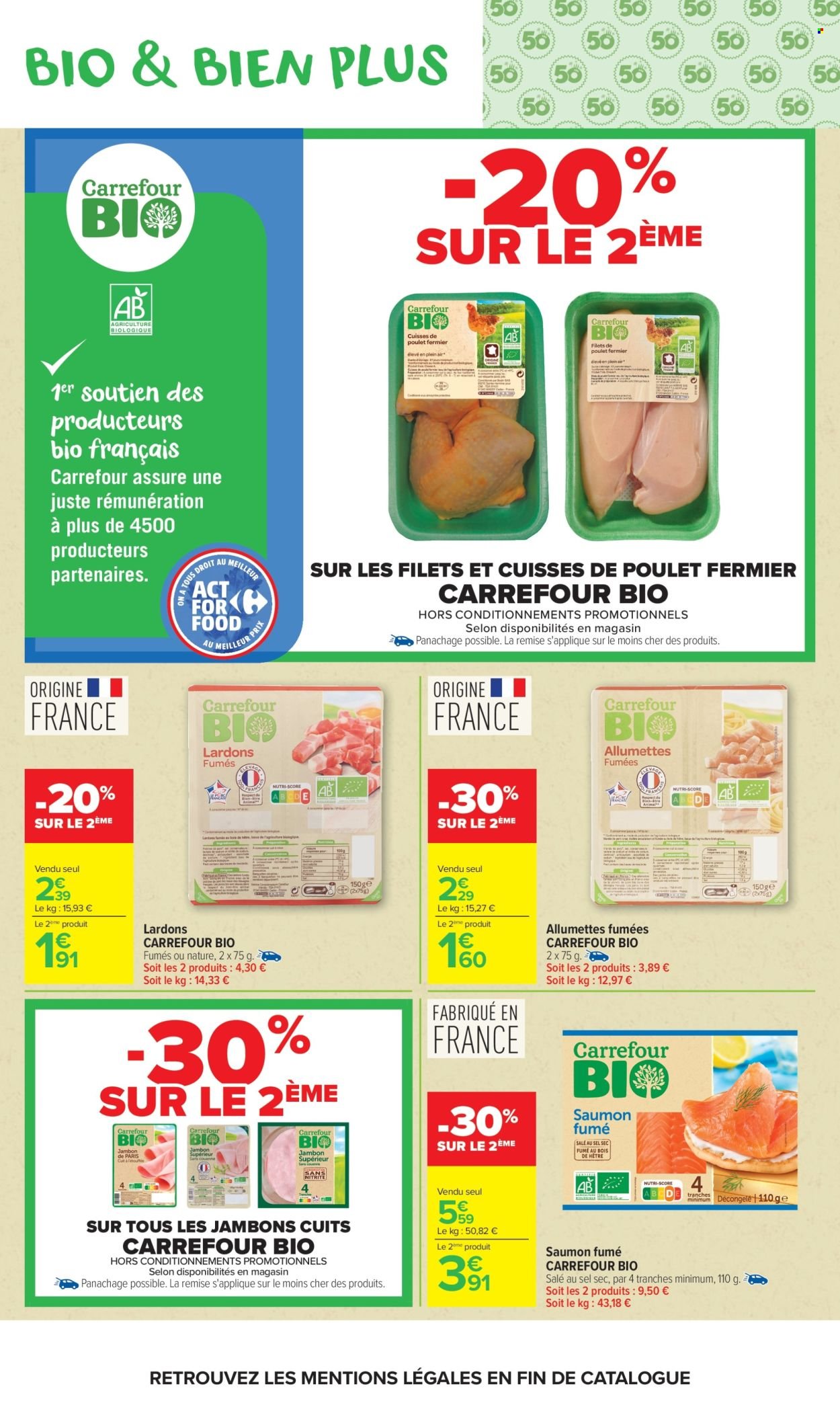 Catalogue CARREFOUR MARKET - AVEC LE CLUB CARREFOUR GOÛTEZ AU BIO LE MOINS CHER DE FRANCE