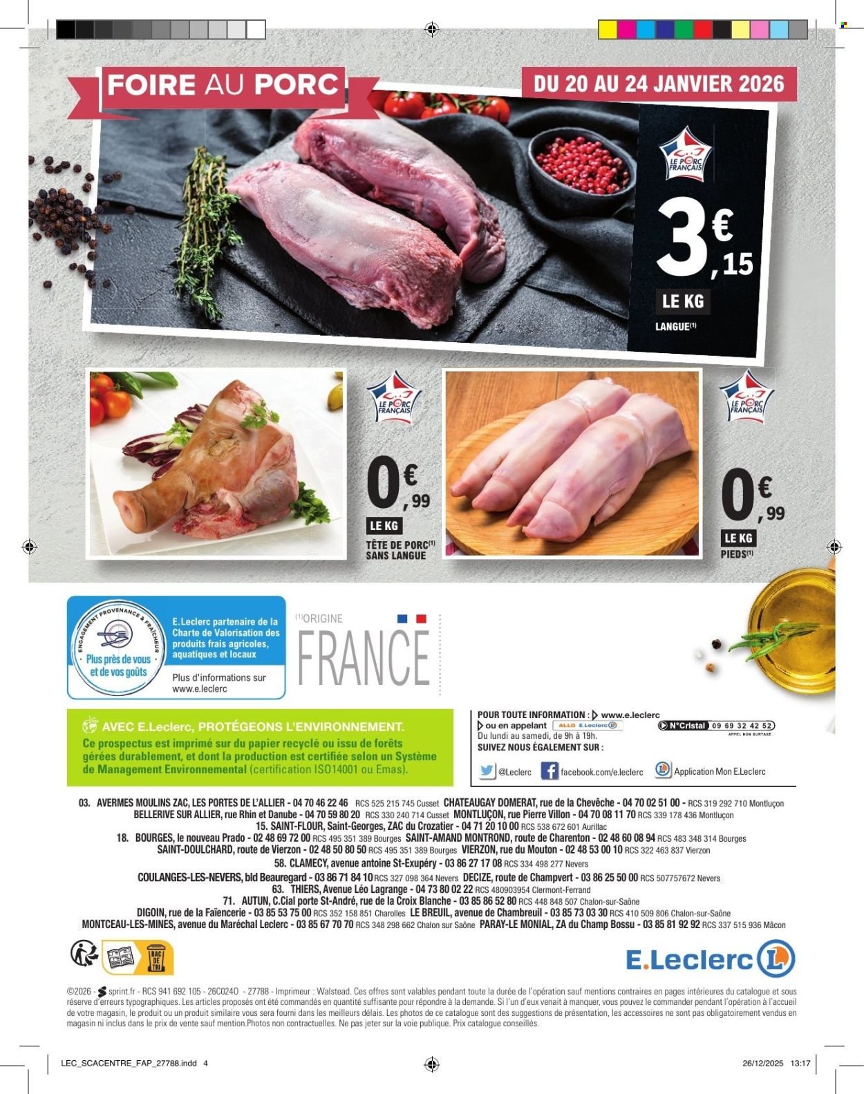 Catalogue E.LECLERC - FOIRE AU PORC