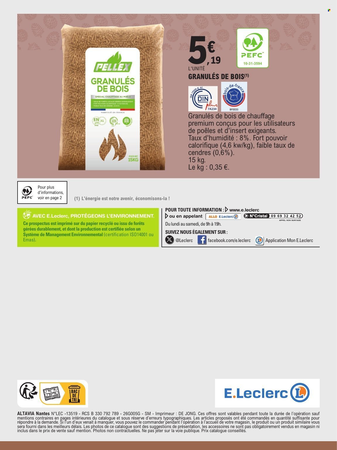 Catalogue E.LECLERC - JARDIN D'AUTOMNE BRICO CHAUFFAGE