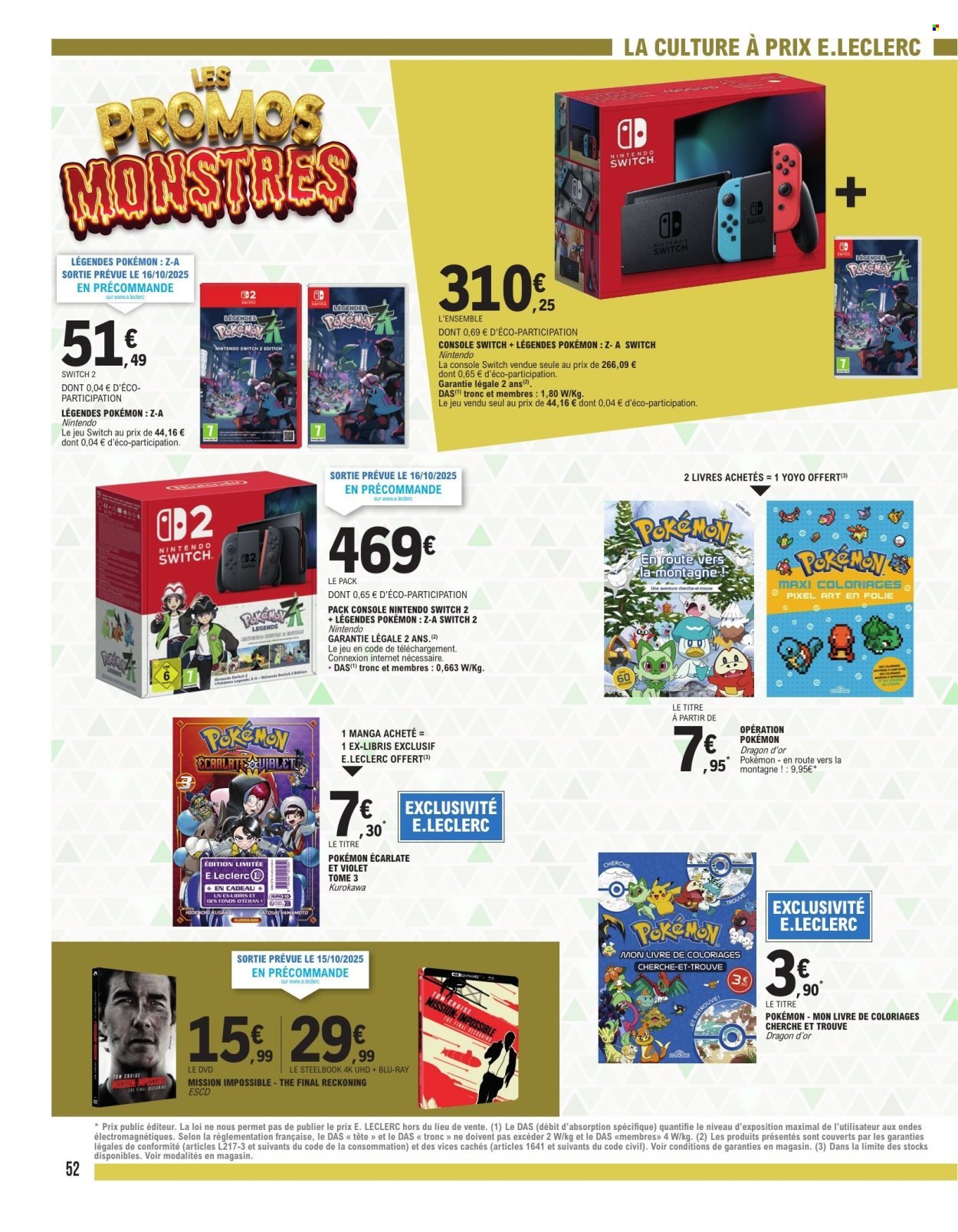 Catalogue E.LECLERC - PROMOS MONSTRES (2025-10-14 - 2025-10-25)