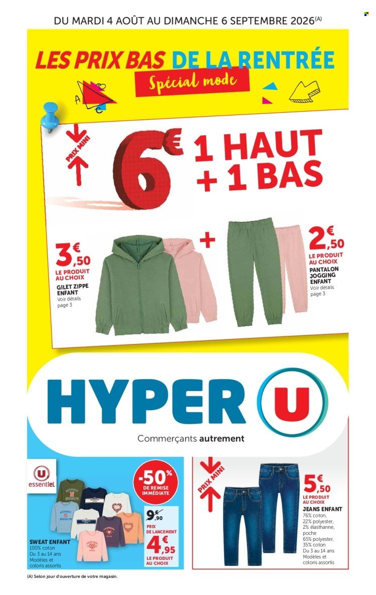 Catalogue HYPER U - Les prix bas de la rentrée special mode