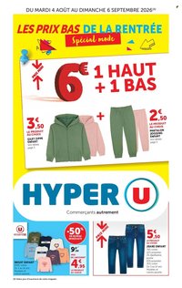 Catalogue HYPER U - Les prix bas de la rentrée special mode