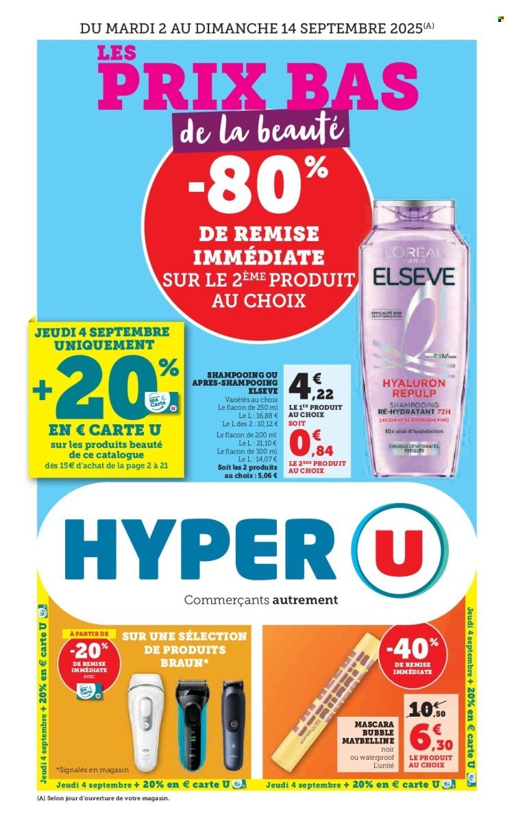 Catalogue HYPER U - La beauté à prix bas (2025-09-02 - 2025-09-14)