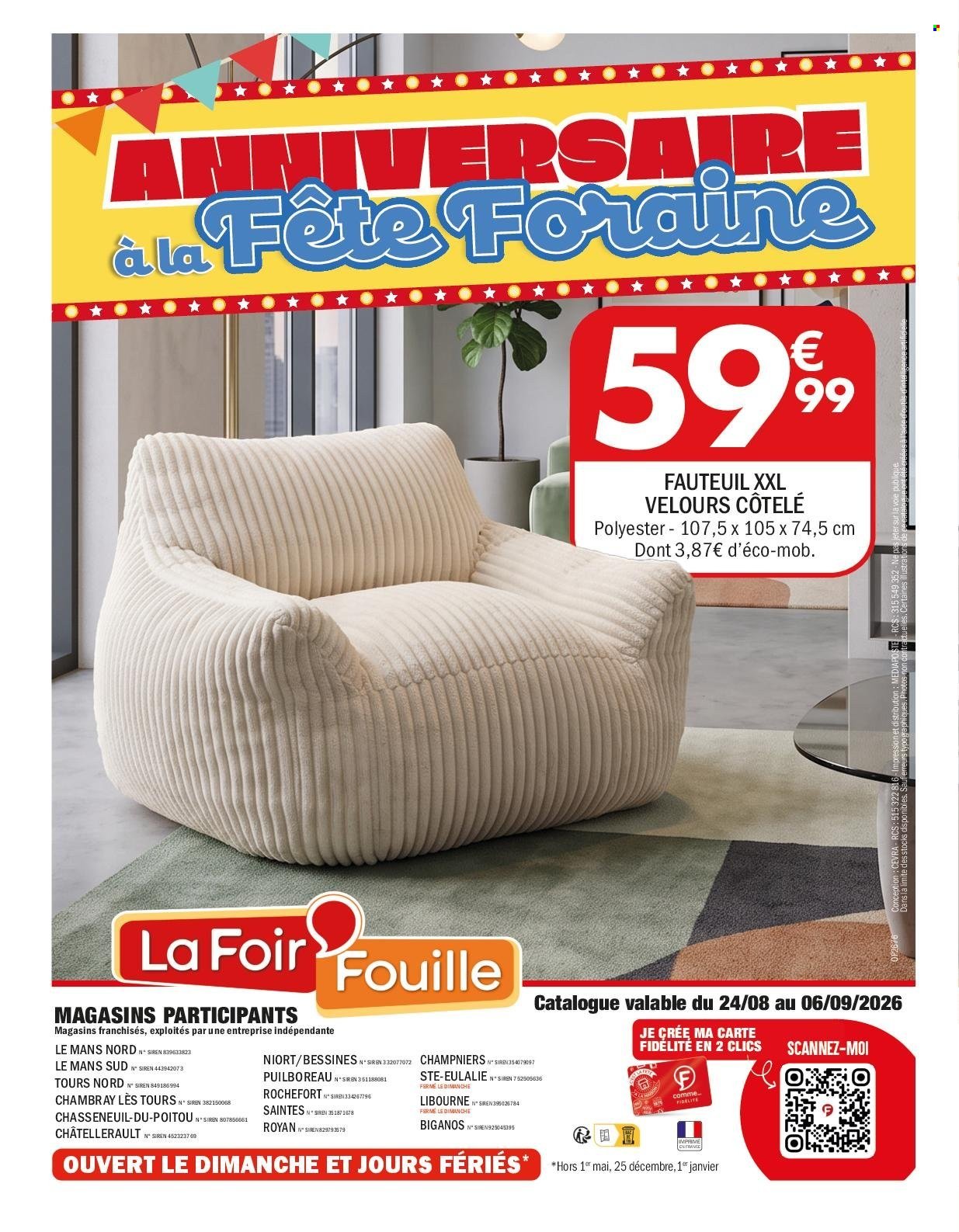 Catalogue LA FOIR'FOUILLE - Du lundi 24 août 2026