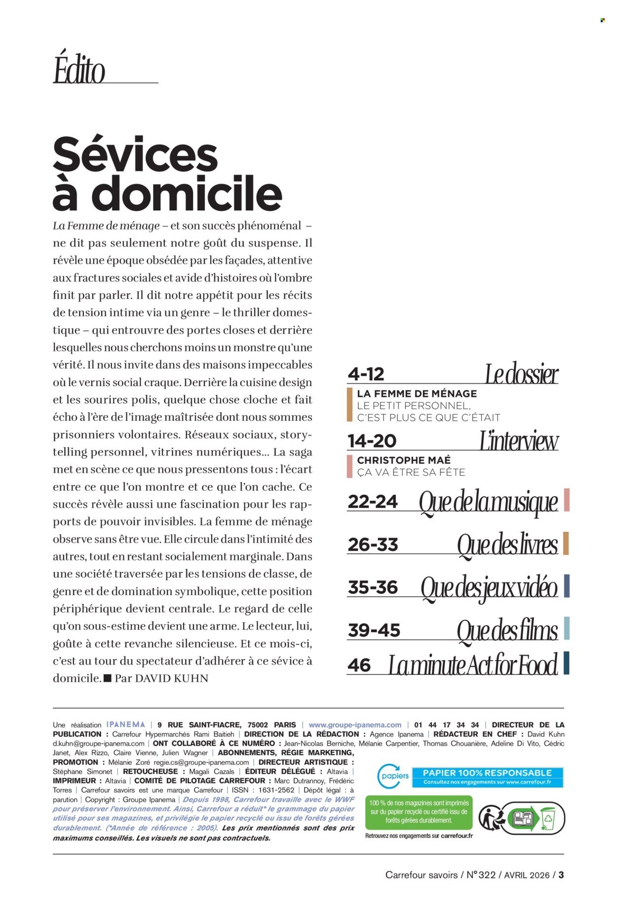 Catalogue CARREFOUR - A CHACUN SA CULTURE