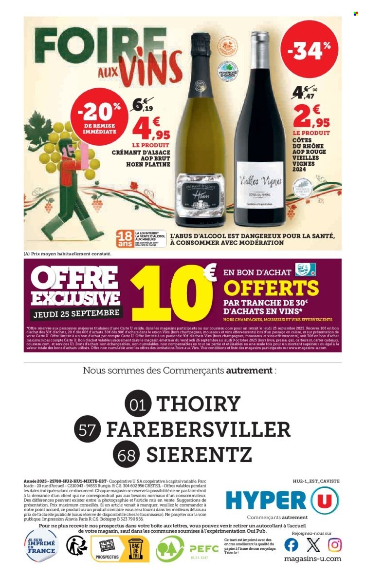 Catalogue HYPER U - FOIRE AUX VINS Consultation en avant-première (2025-09-23 - 2025-10-05)