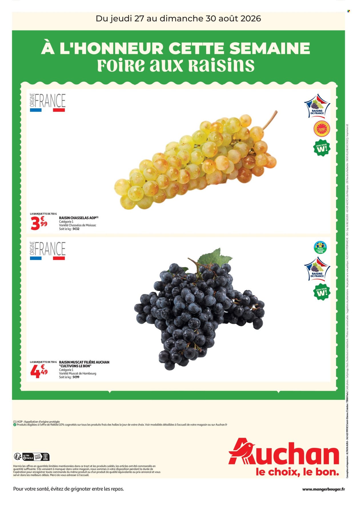 Catalogue AUCHAN - À l'honneur cette semaine