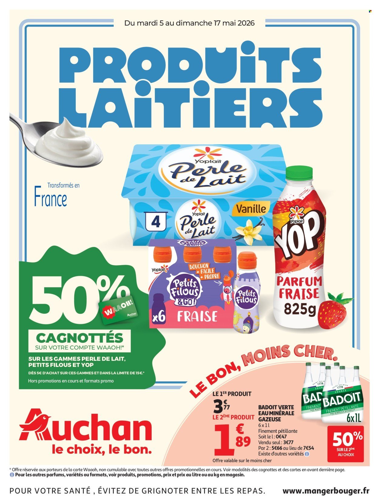 Catalogue AUCHAN - Produits laitiers hypers