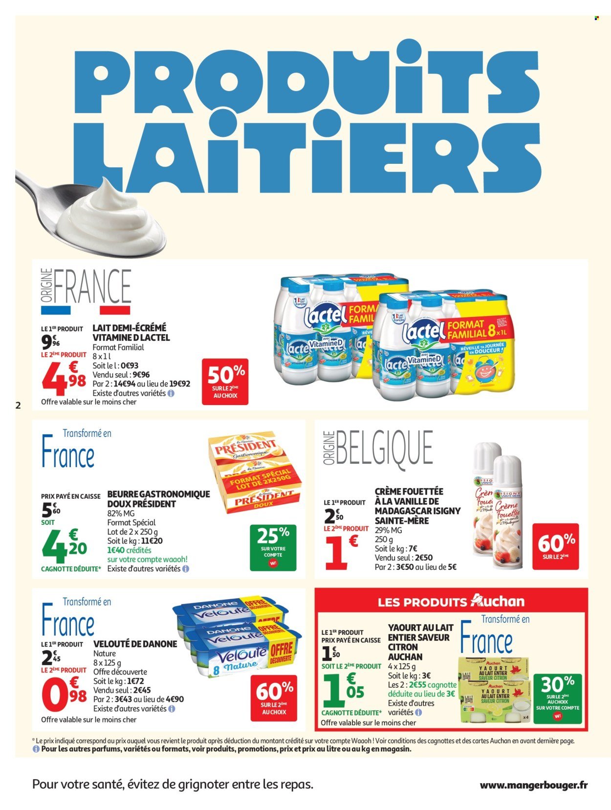 Catalogue AUCHAN - Produits laitiers hypers