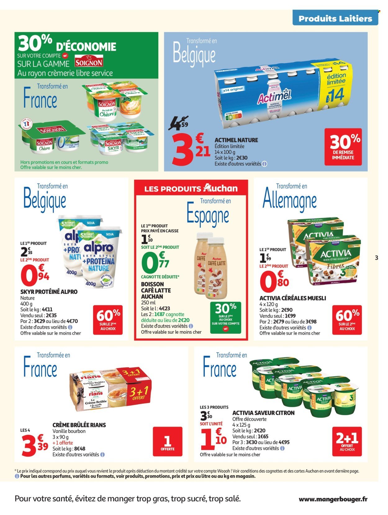 Catalogue AUCHAN - Produits laitiers hypers