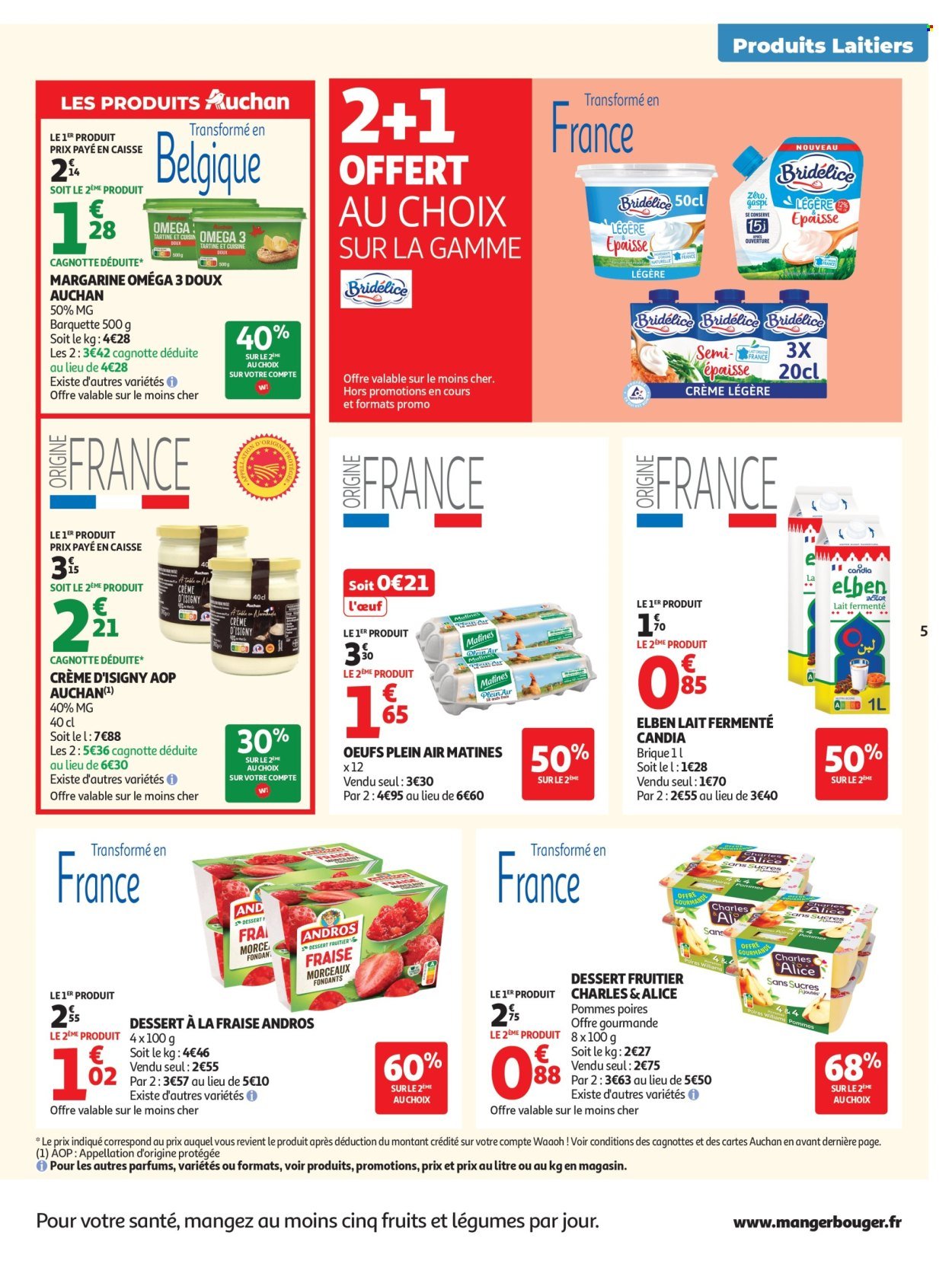 Catalogue AUCHAN - Produits laitiers hypers
