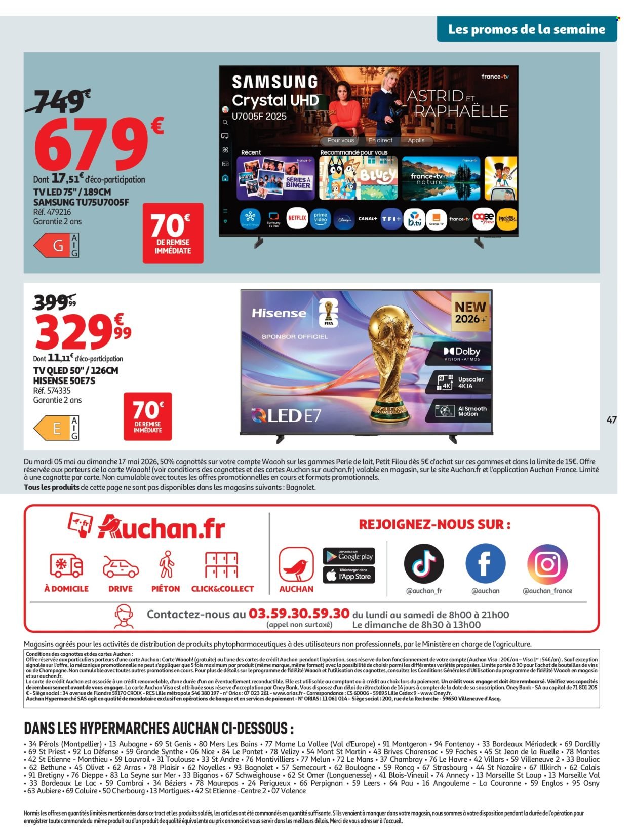 Catalogue AUCHAN - Produits laitiers hypers