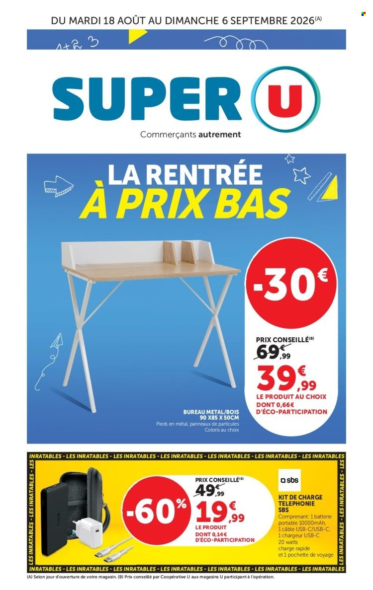 Catalogue SUPER U - La rentrée à prix bas
