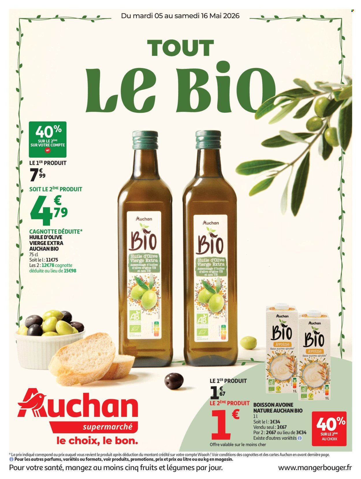 Catalogue AUCHAN - Sélection bio supers