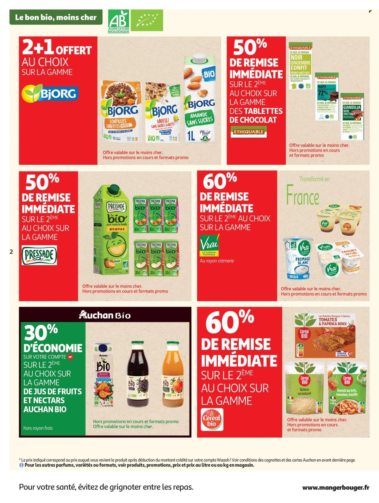 Catalogue AUCHAN - Sélection bio supers