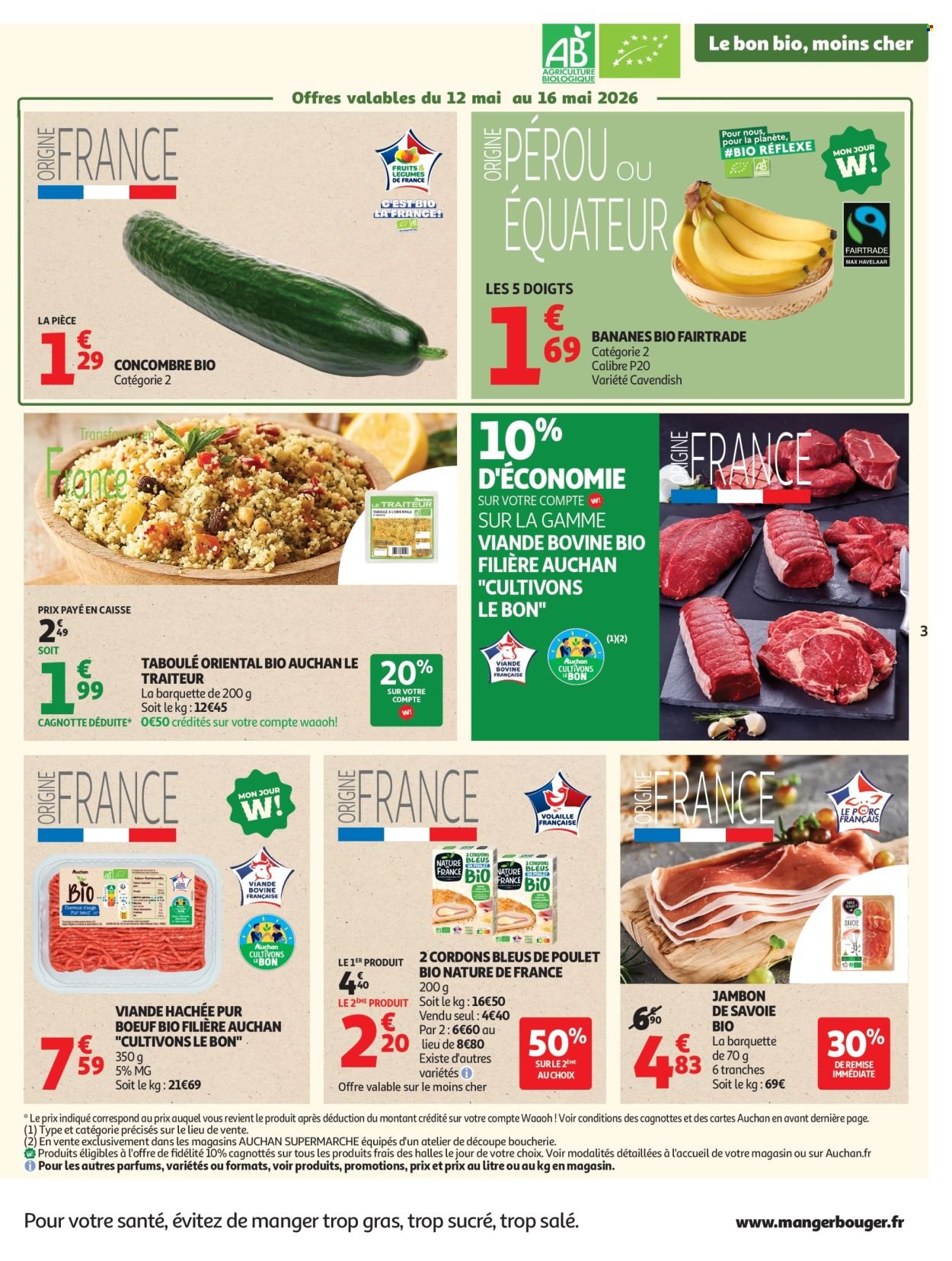 Catalogue AUCHAN - Sélection bio supers